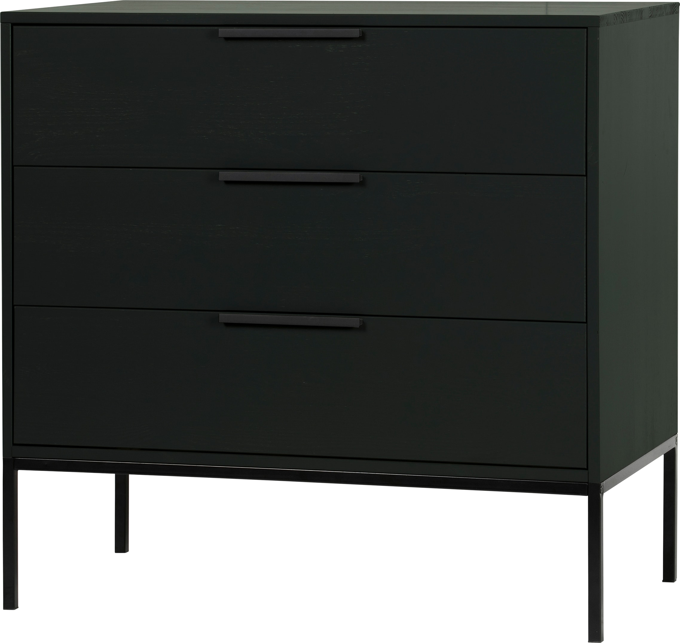 WOOOD Kommode »Adam FSC®-Kiefernholz gebürstet mit Metallgriffen, H93 x B94 x T52 cm« Tragkraft 15 kg pro Auszug, Metallgestell, einfach zu montierbar