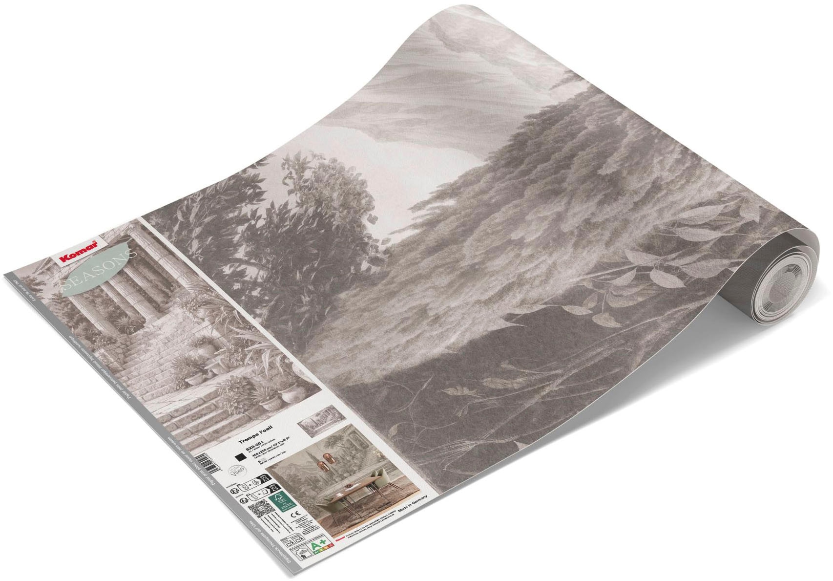 Komar Fototapete »Vlies Fototapete - Trompe l'oeil - Grösse 400 x 250 cm« Motiv | bedruckt glatt