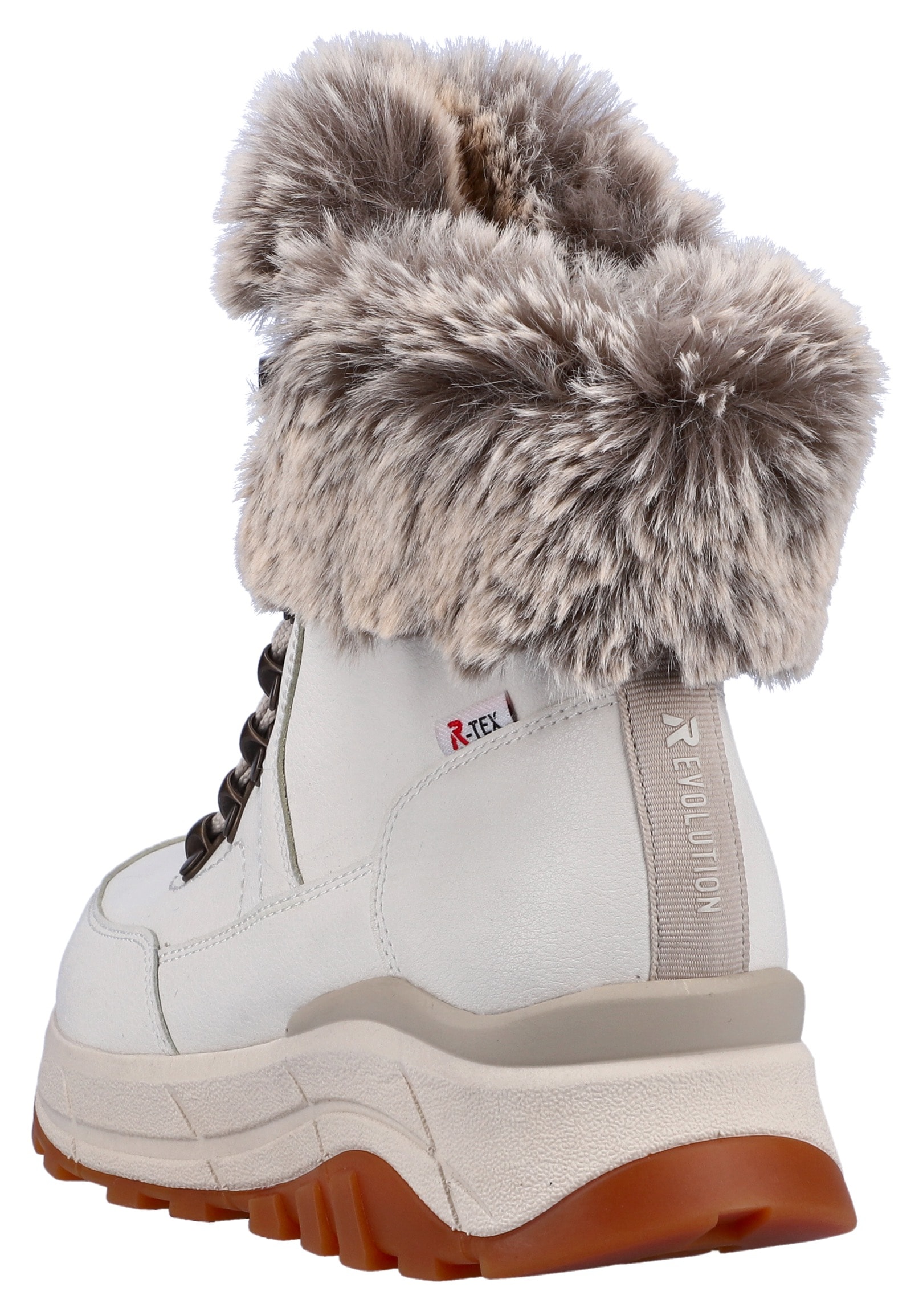 RIEKER Sport Winterboots, Hightop Sneaker, Schnürboots, Winterschuh mit Lammwollfutter