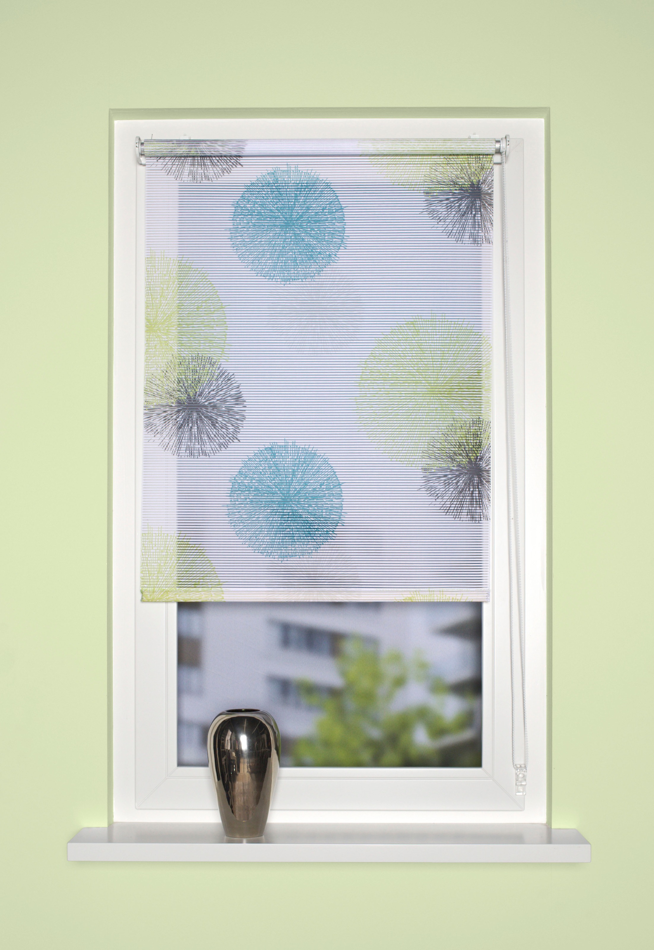 Image of HOME WOHNIDEEN Raffrollo »RAWLINS«, mit Hakenaufhängung, ohne Bohren, freihängend, Kettenzugrollo, digital bedruckt bei Ackermann Versand Schweiz