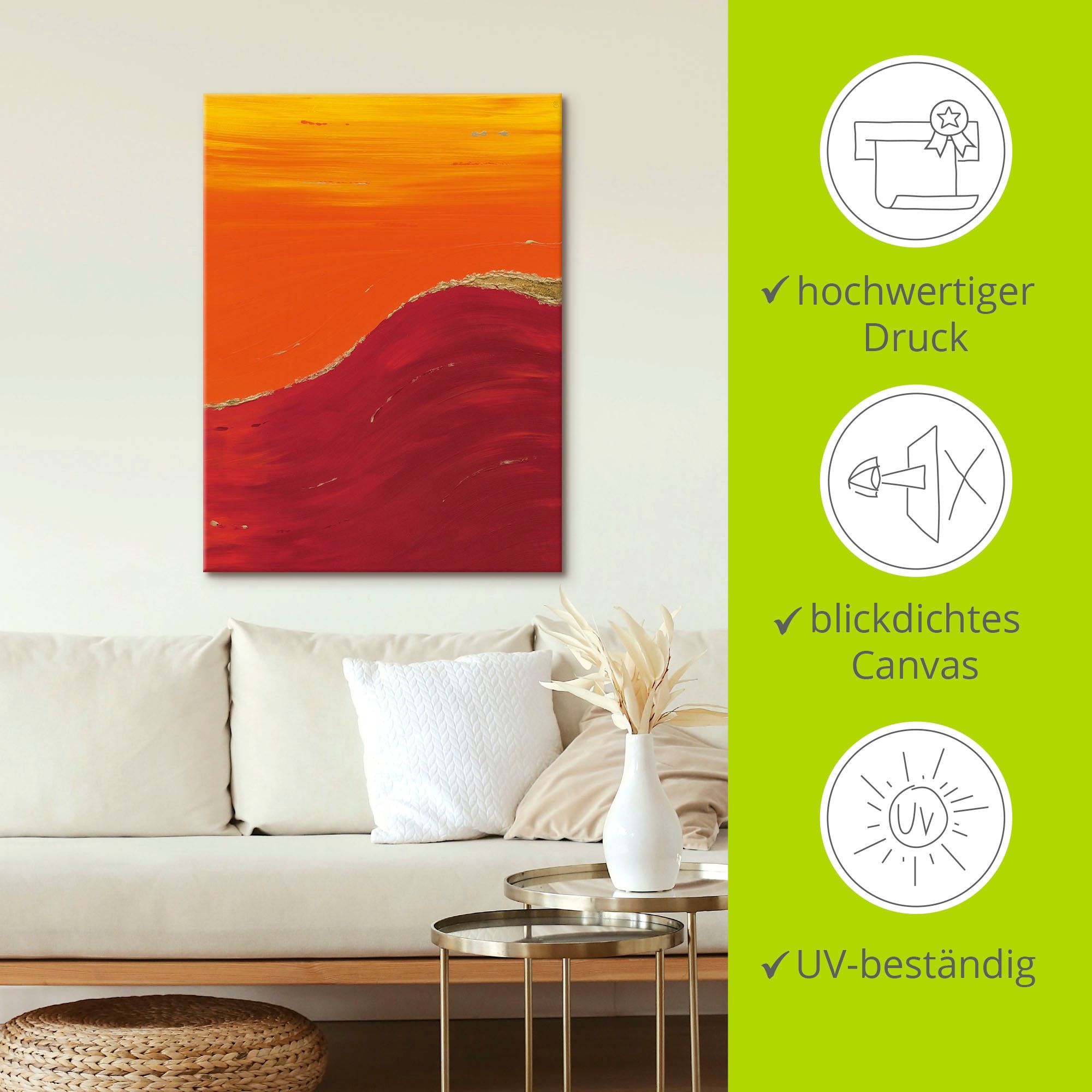 Artland Wandbild »Raum II«, Gegenstandslos, (1 St.), als Leinwandbild, Wandaufkleber in verschied. Grössen