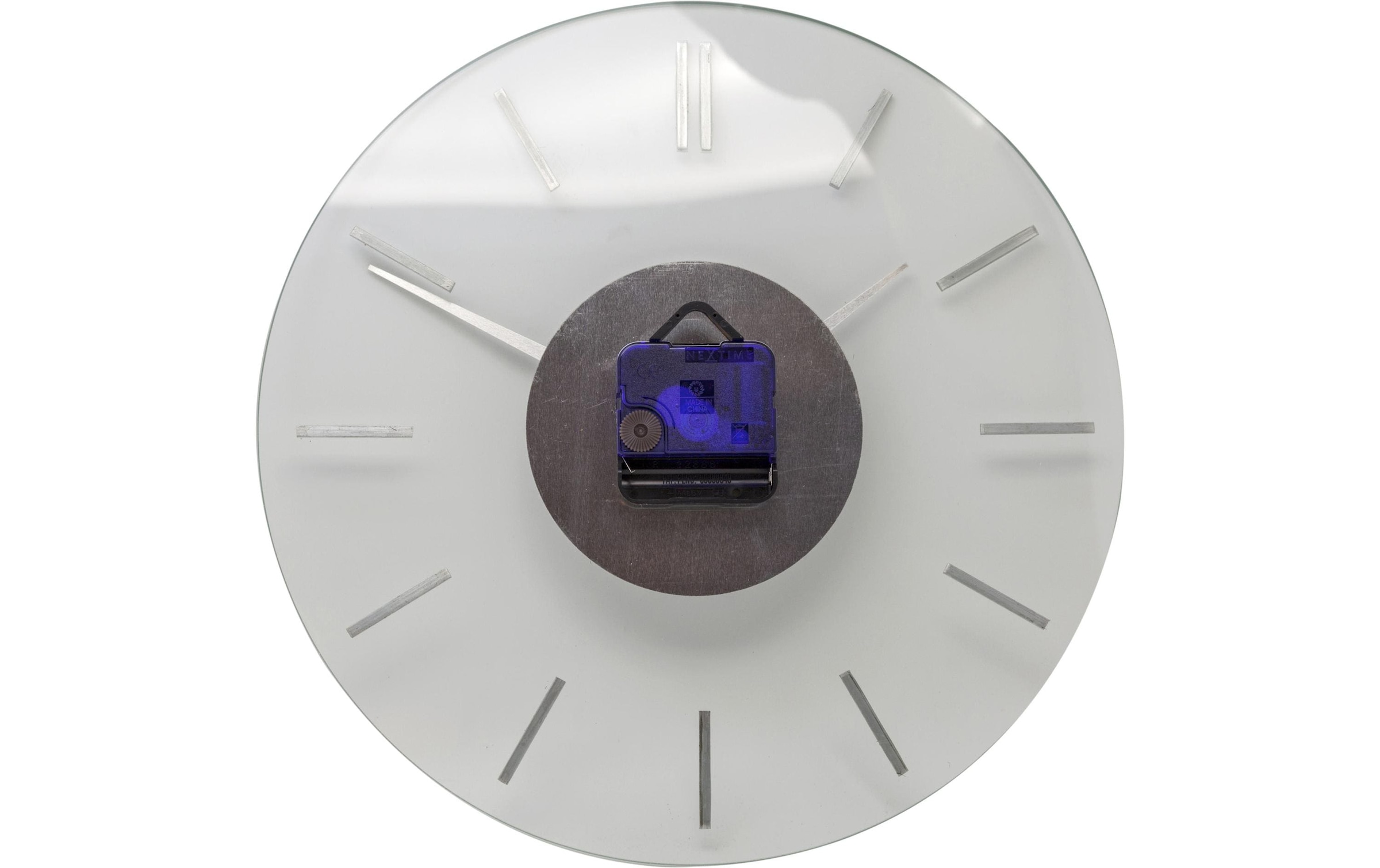 NEXTIME Wanduhr »Stripe 2631 Ø 26 cm Transparent«