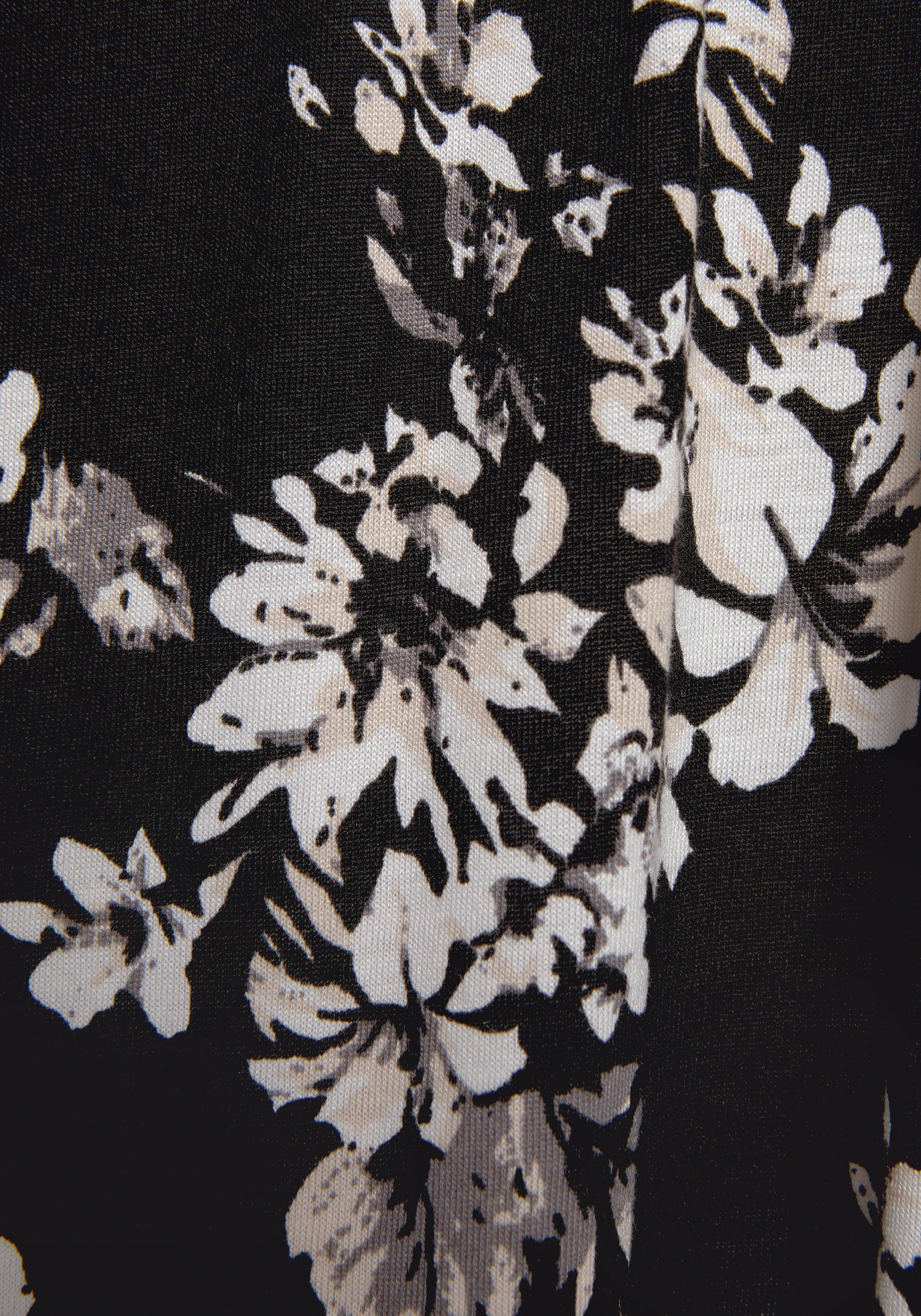 LASCANA Maxikleid, mit Blumenprint und verstellbarem Ausschnitt, Sommerkleid
