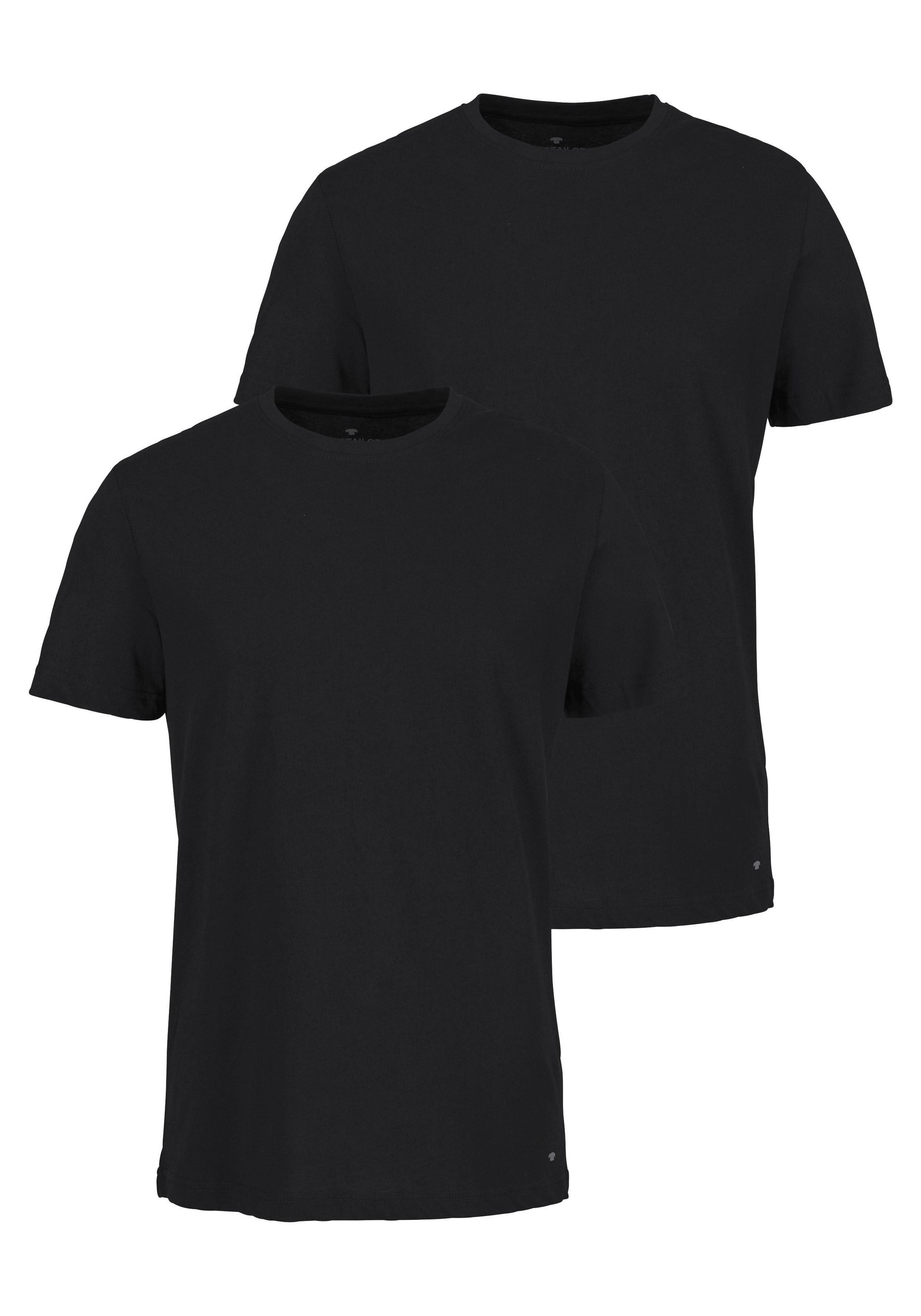 Image of TOM TAILOR T-Shirt, (Packung, 2er-Pack), perfektes Basic bei Ackermann Versand Schweiz