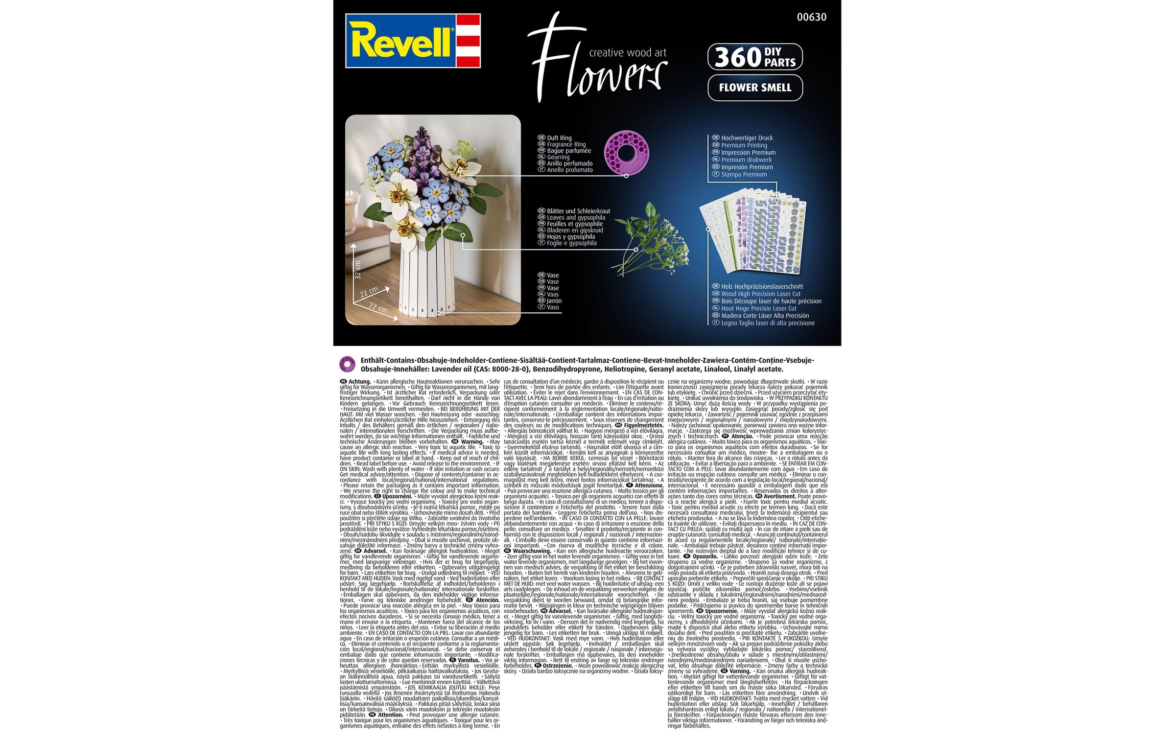 Revell® Modellbausatz »Blossom Festival Holzblumenstrauss mit Vase und Duft« 363 Stk. tlg.