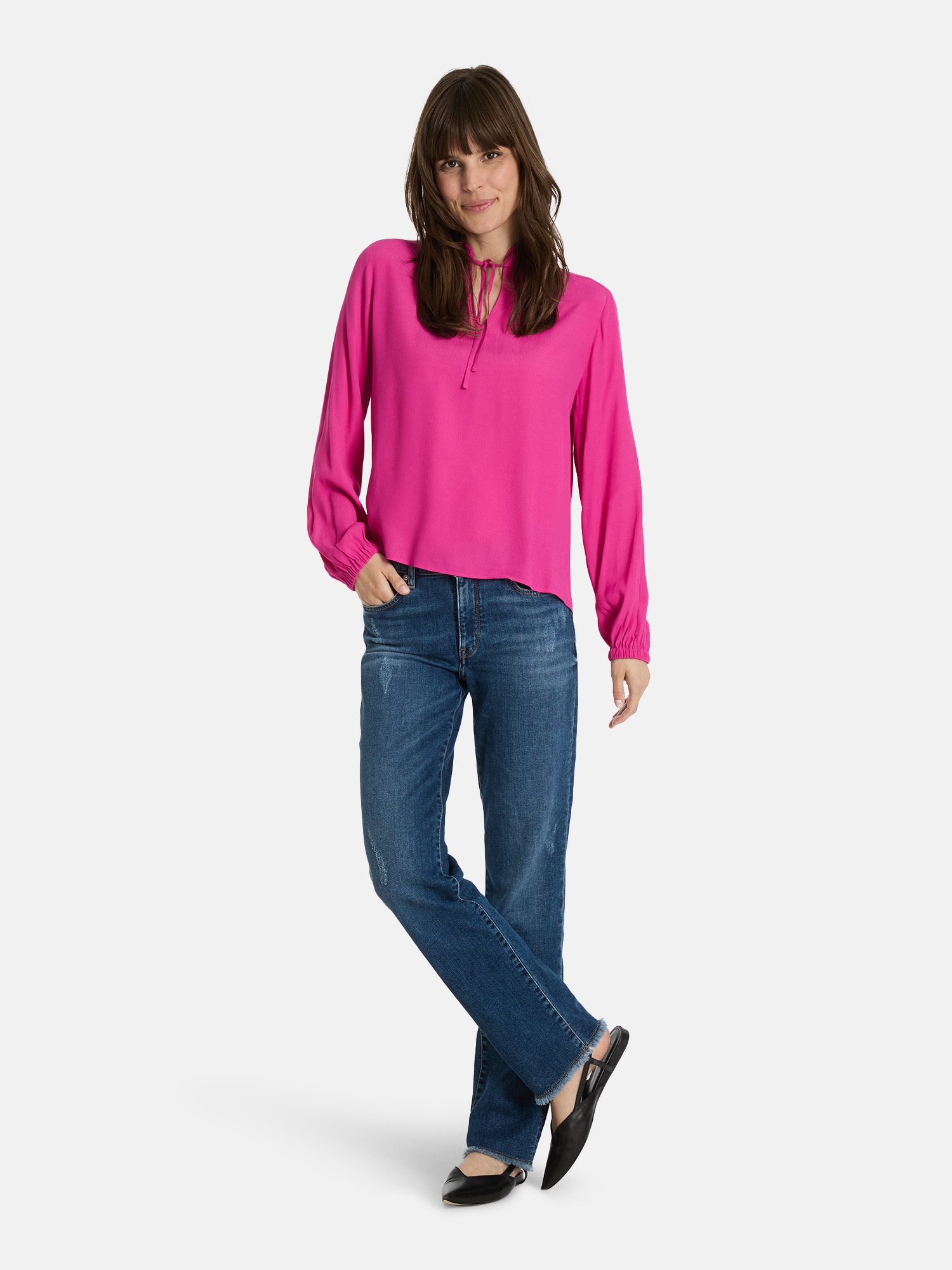 Lieblingsstück Schlupfbluse »RachiL« mit Bindeband am Ausschnitt