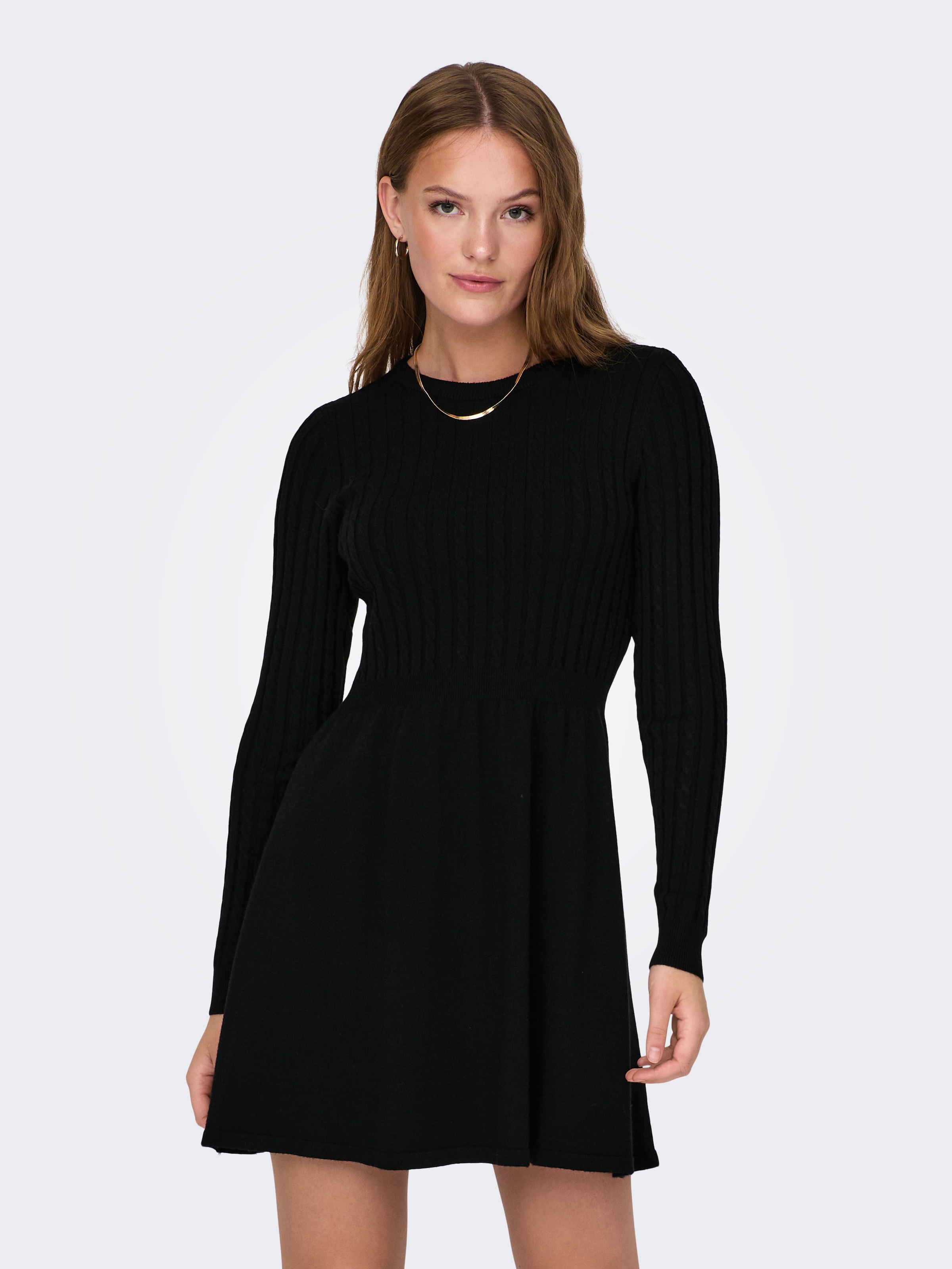 Image of ONLY Strickkleid "ONLFIA LS CABLE DRESS KNT" Viskosemischung, regular fit
