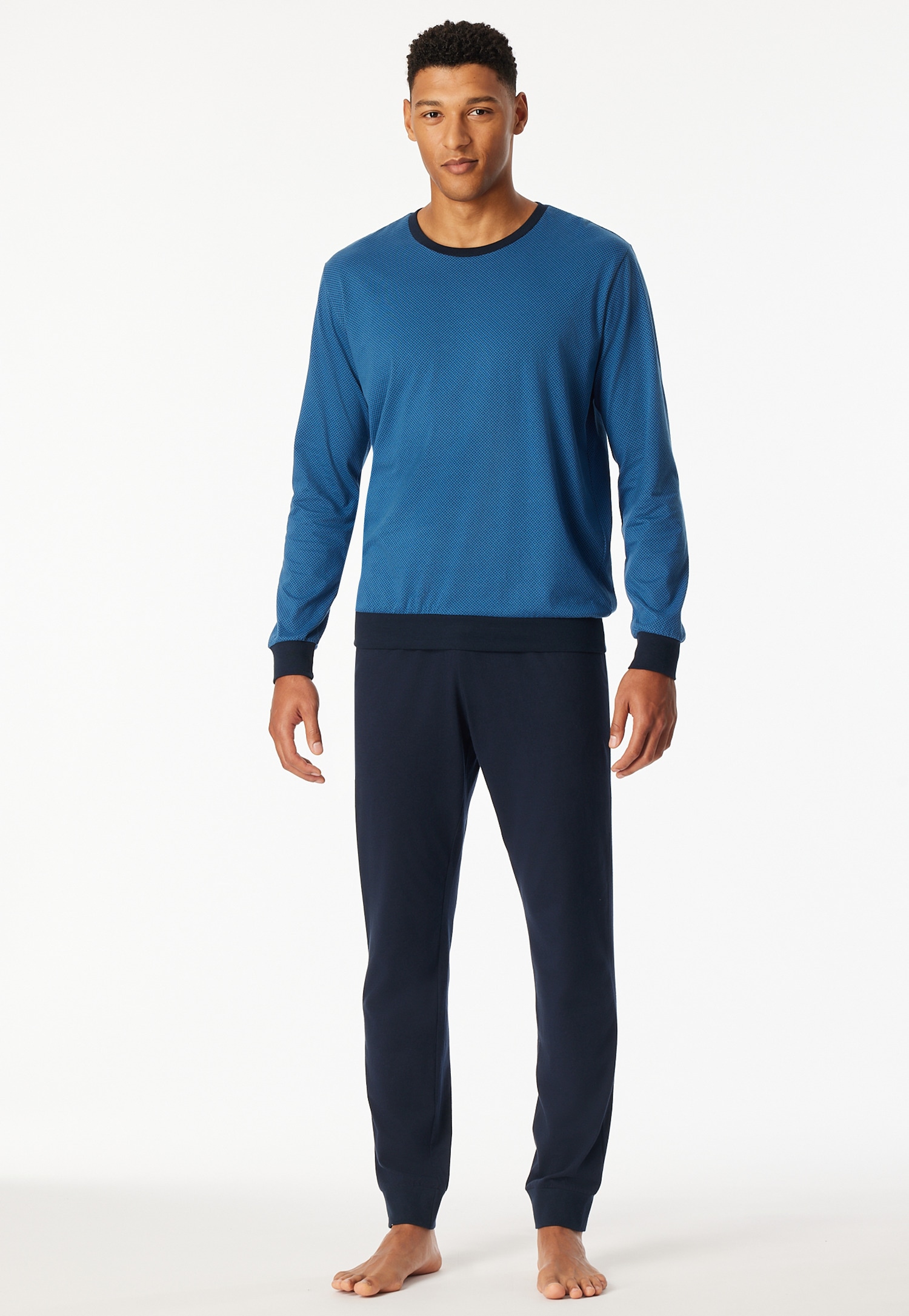 uncover by SCHIESSER Pyjama »Uncover Nightwear« 2 pièces manches longues, col rond, qualité jersey simple, doux