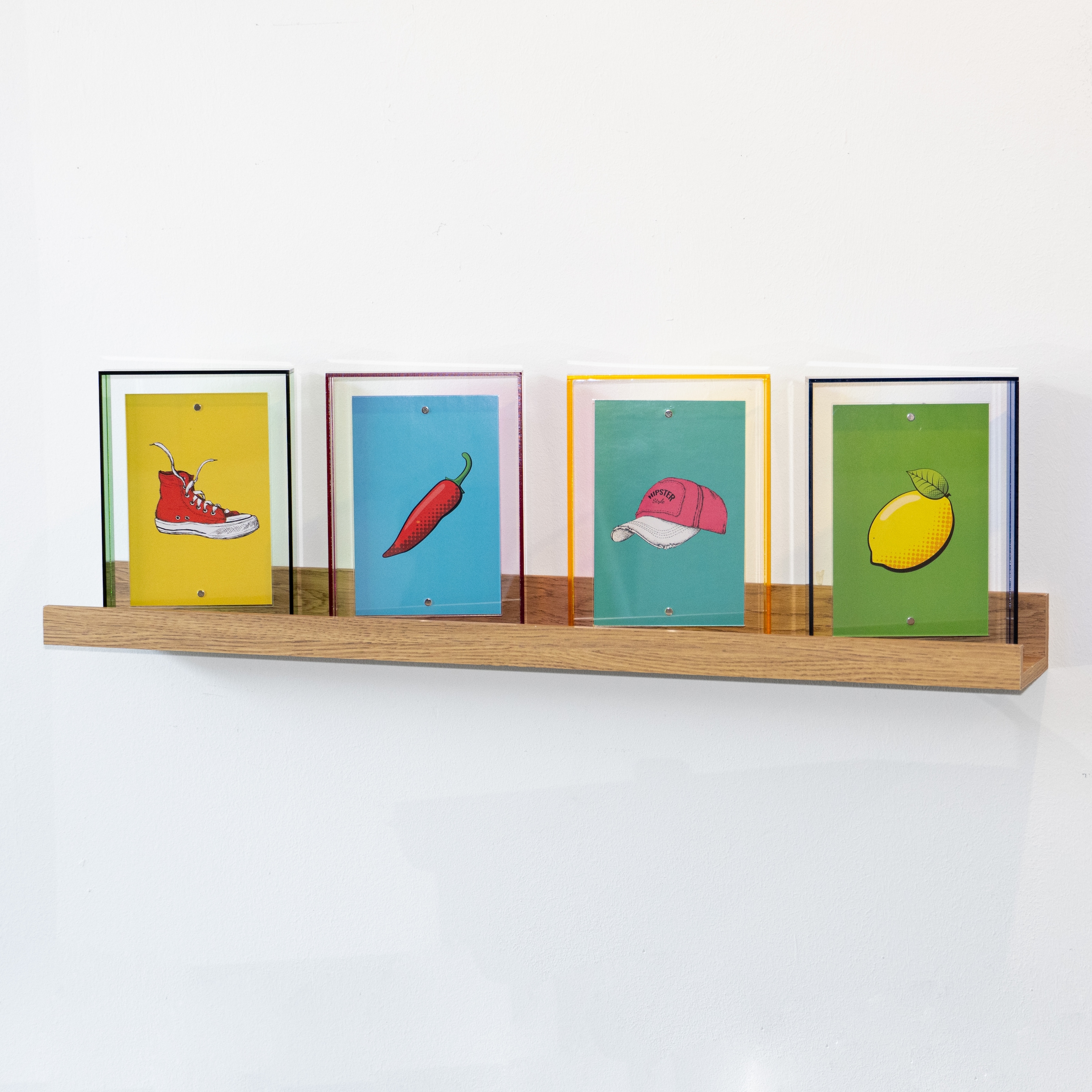 queence Wandregal »Bilderleiste 2-teilig« Spar-Set, 2 Stk. tlg. Galerieboard Posterleiste für Bilder und Fotos