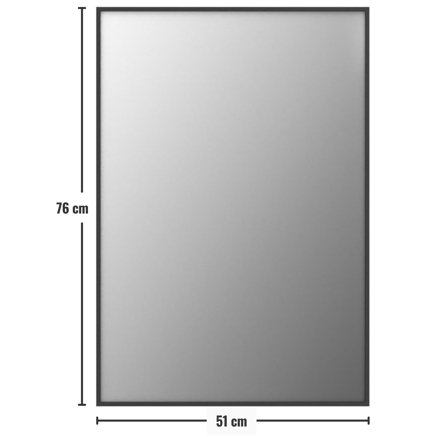 Loevschall Wandspiegel »Rechteckige Spiegel mit schwarzem Alurahmen, wendbar, einfache Montage« Spiegel für Schlafzimmer, Wohnzimmer, Garderobe, Flur und Badezimmer