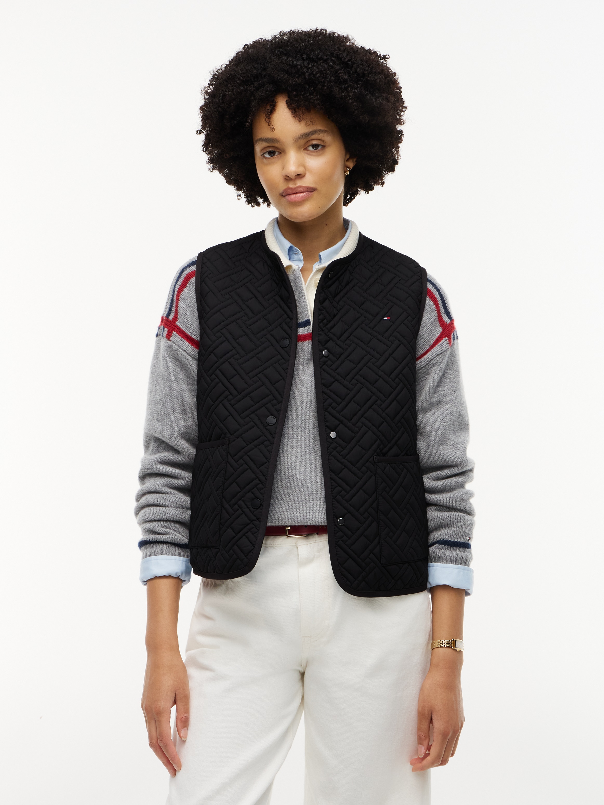 Tommy Hilfiger Steppweste »QUILTED LINER VEST« Kunstfaser