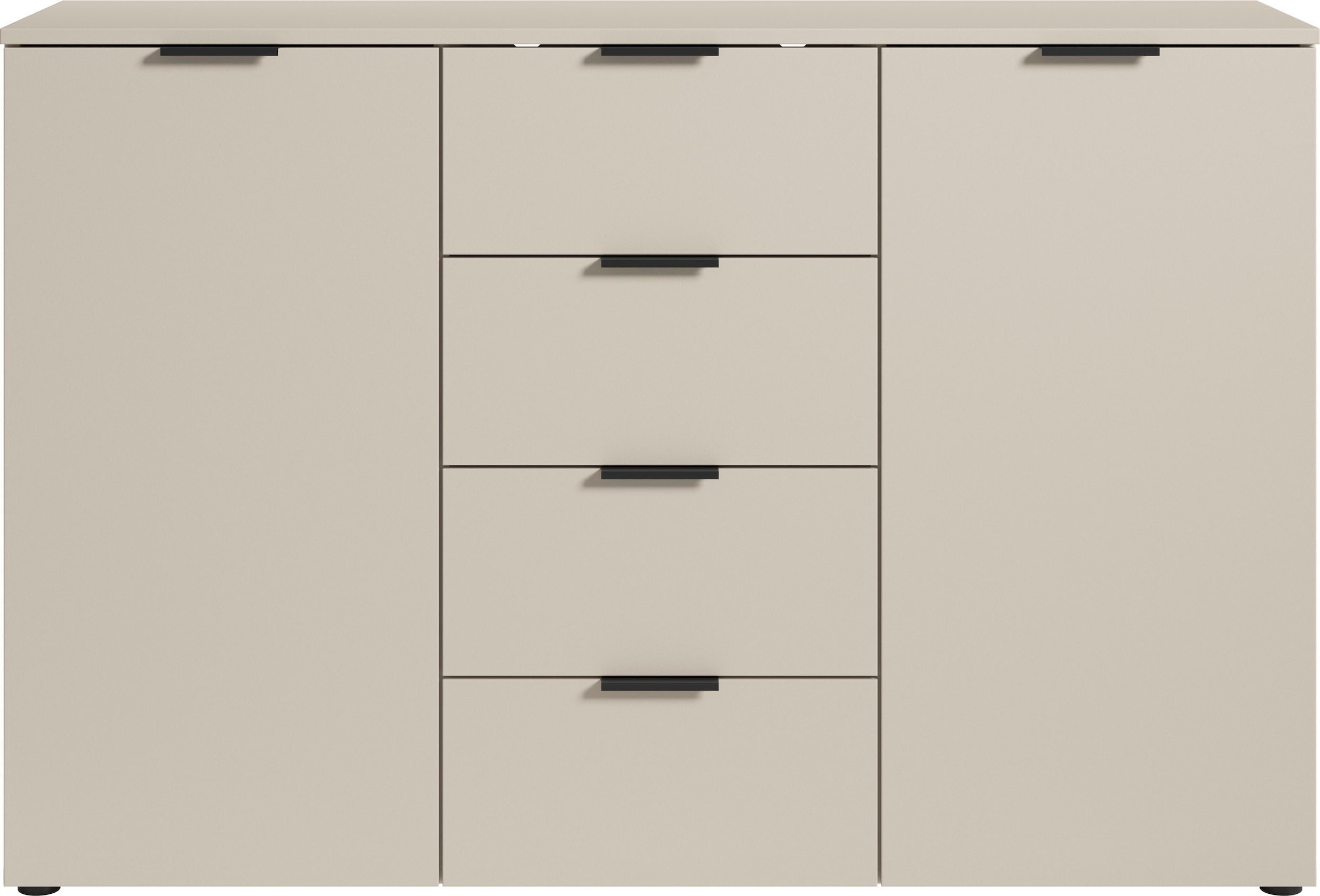 HBZ Sideboard »Linz Kommode, BxHxT 135x90x40cm«, (1 St.), Breite 135cm,Lip-Griff, Melaminbeschichtung