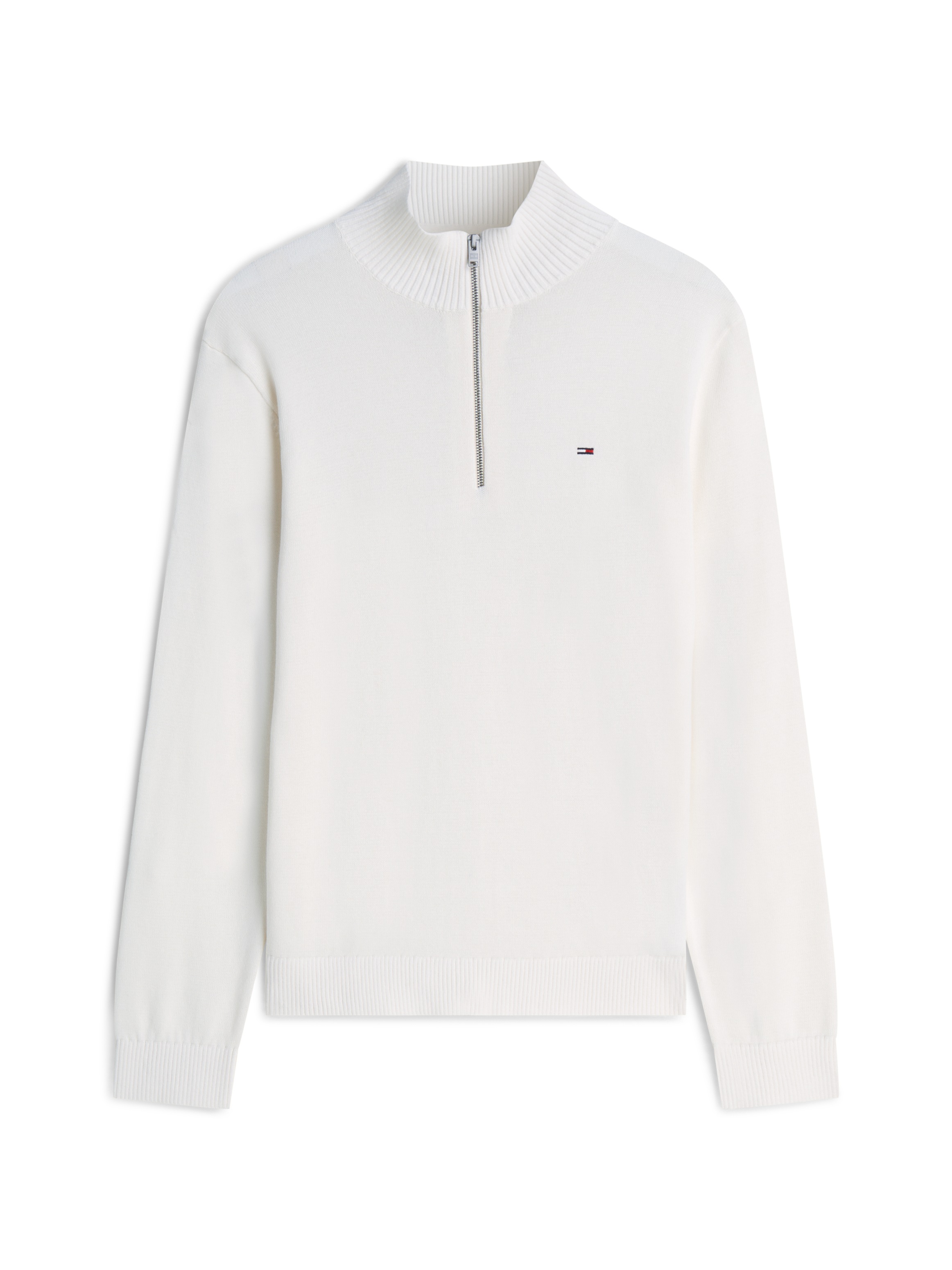 Tommy Jeans Pull en tricot »TJM SLM ESS LIGHT ¼ ZIP SWTR EXT« avec encolure ronde