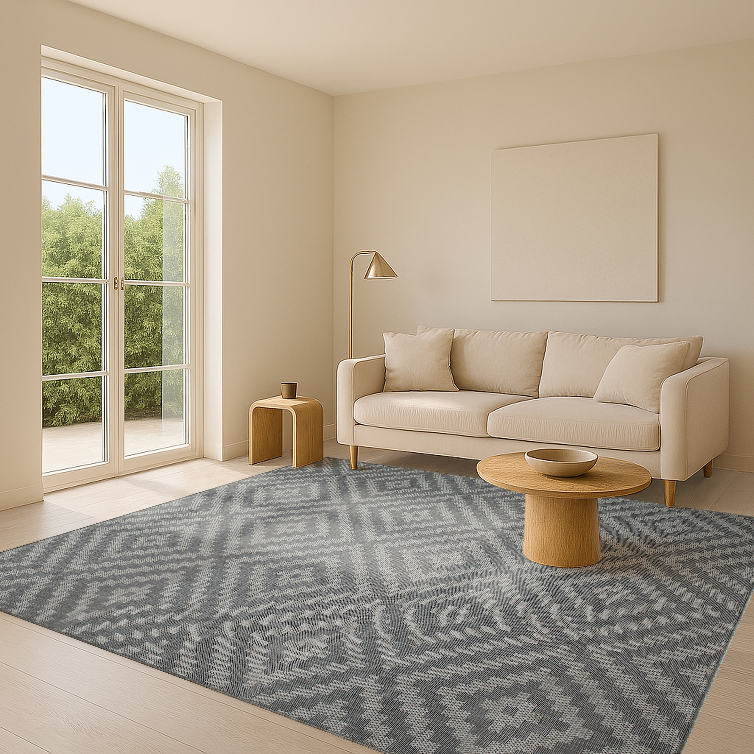 my home Teppich »Cordoba auch als Läufer erhältlich«, rechteckig, 3 mm Höhe, In- und Outdoor geeignet, Sisal-Optik, Wetterfest & UV-beständig, Boho
