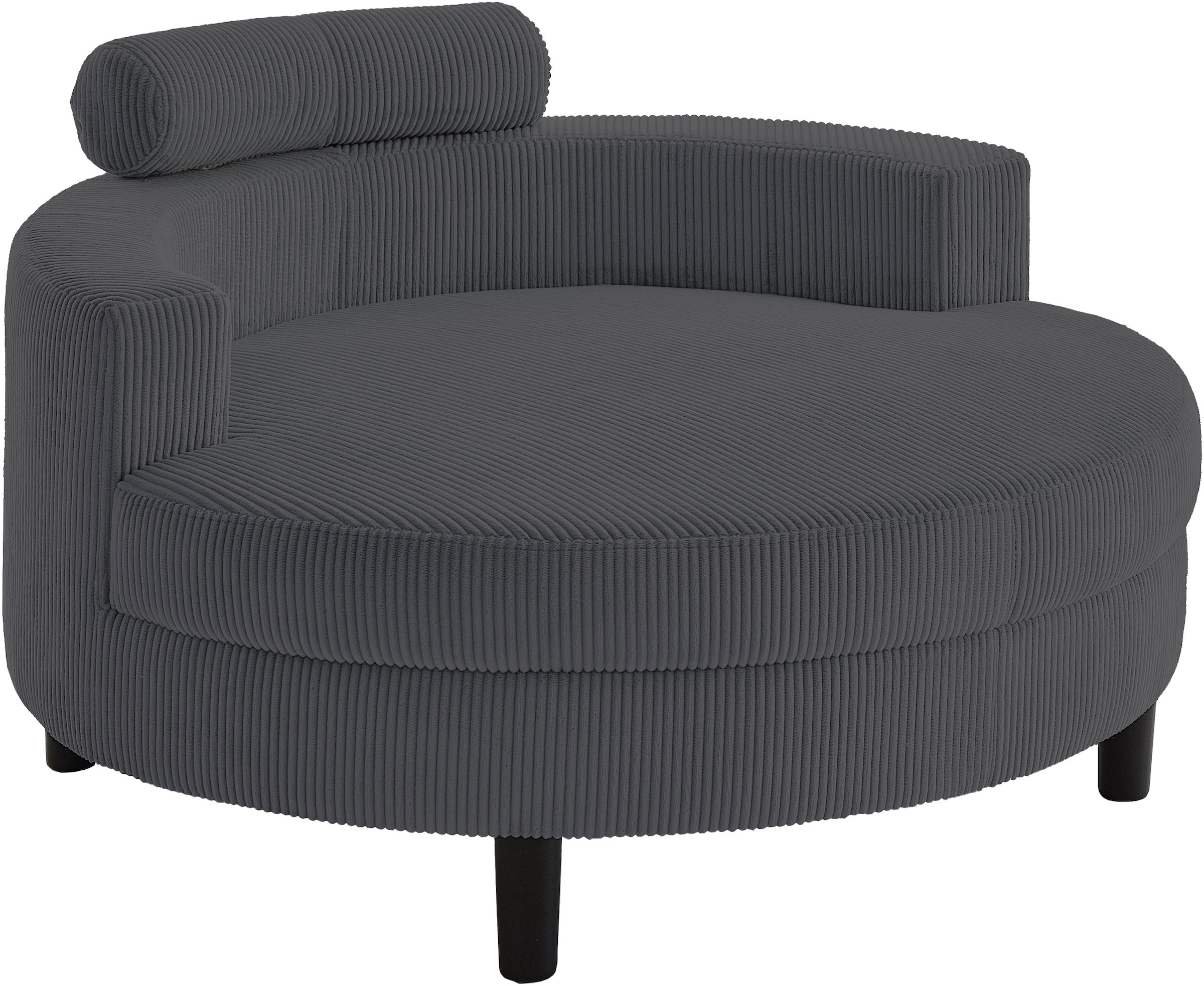 ATLANTIC home collection Loveseat »Ravi, B: 114 cm«, XXL- Sessel, mit Stauraumhocker, Rückenstütze & 4 Zierkissen