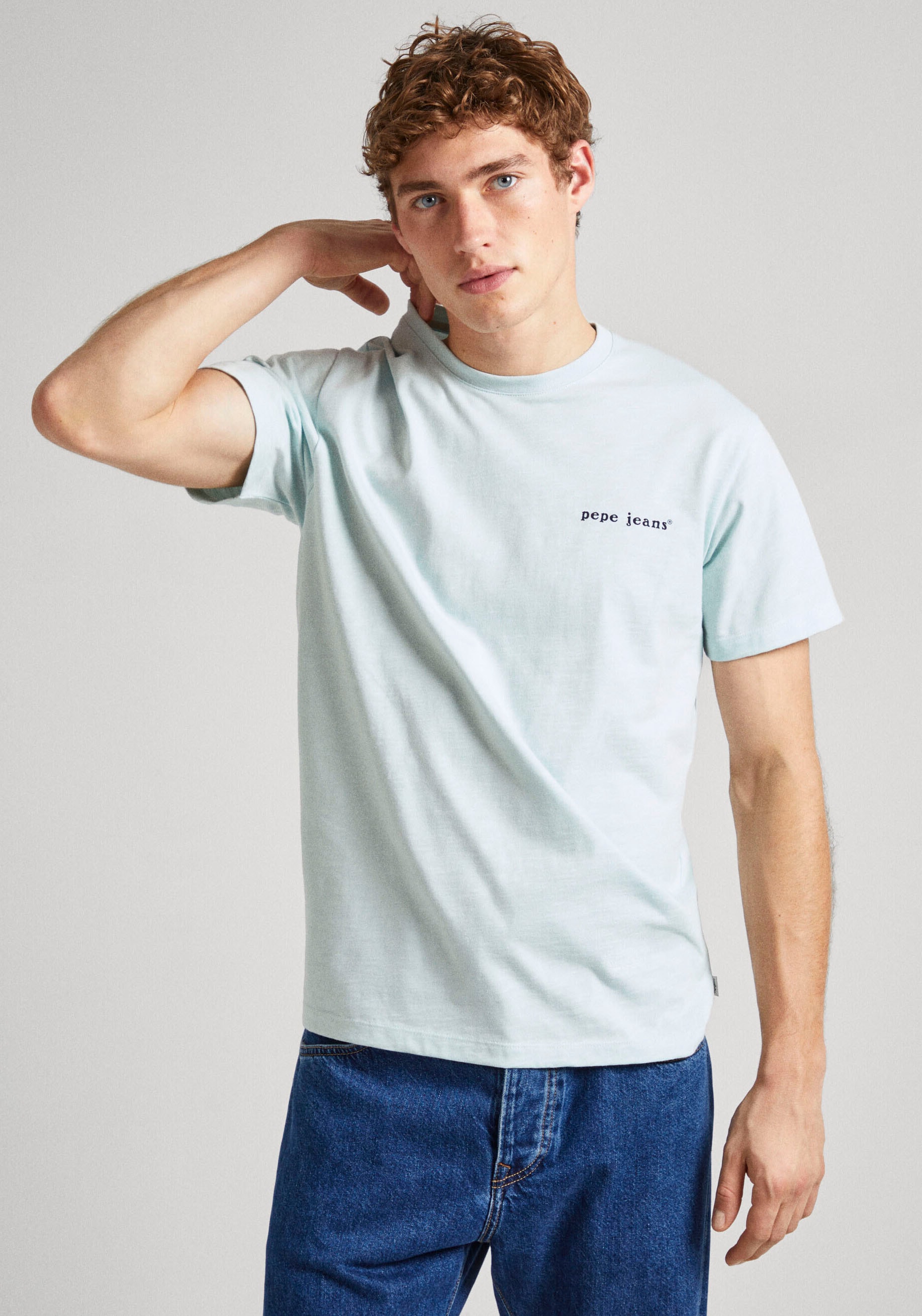 Pepe Jeans Kurzarmshirt, mit Logo-Schriftzug auf der Vorder- und Rückseite