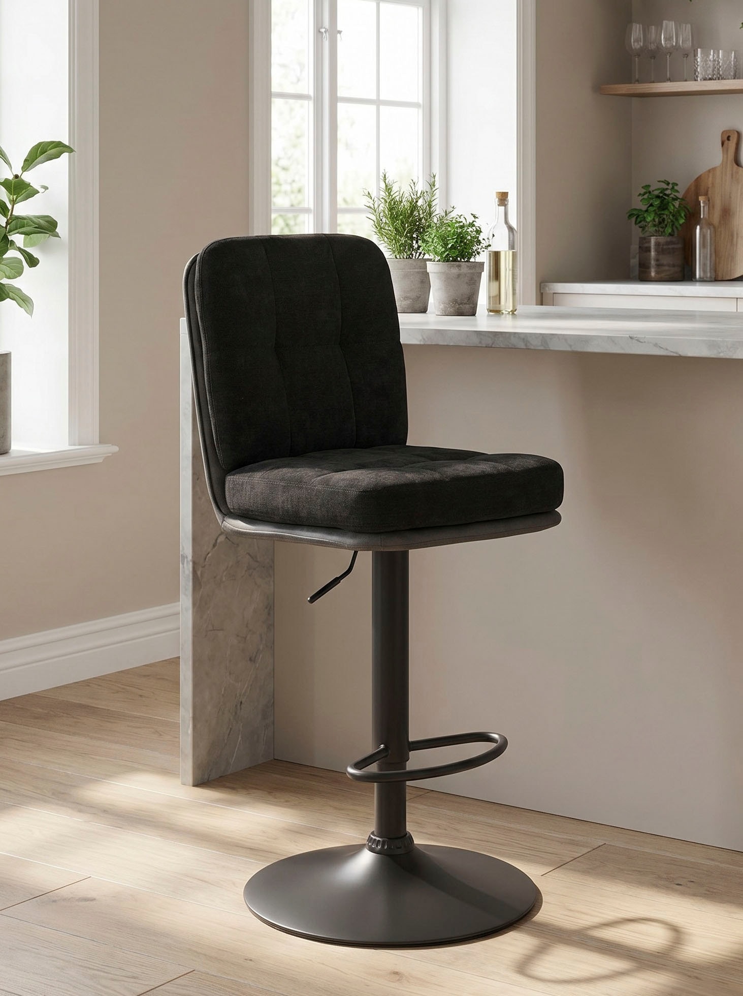 HELA Tabouret de bar »VILA« Ensemble, 2 cuis tlg. pivotant à 360°, réglable en hauteur, combinaison de matériaux