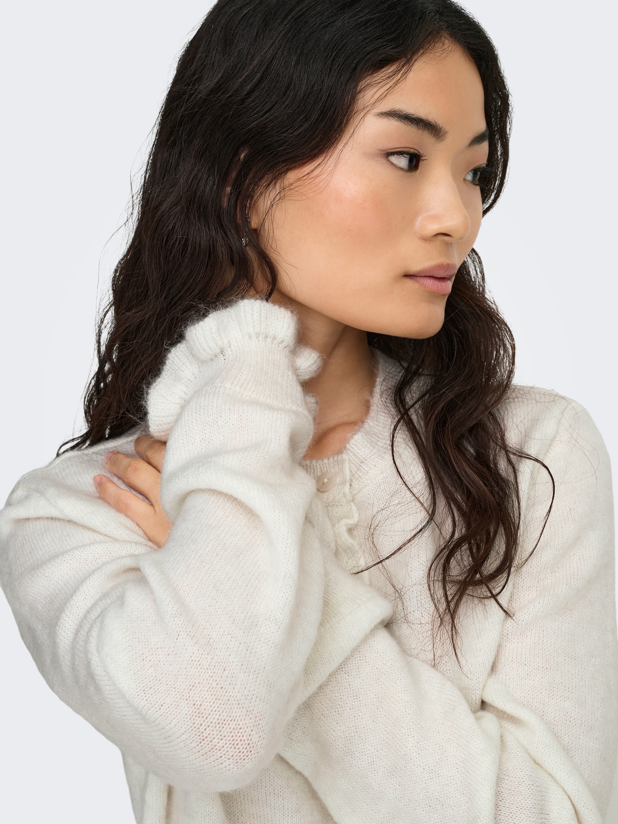 JDY Veste en tricot »JDYLETTY L/S ON FRILL CARDIGAN KNT NOOS«