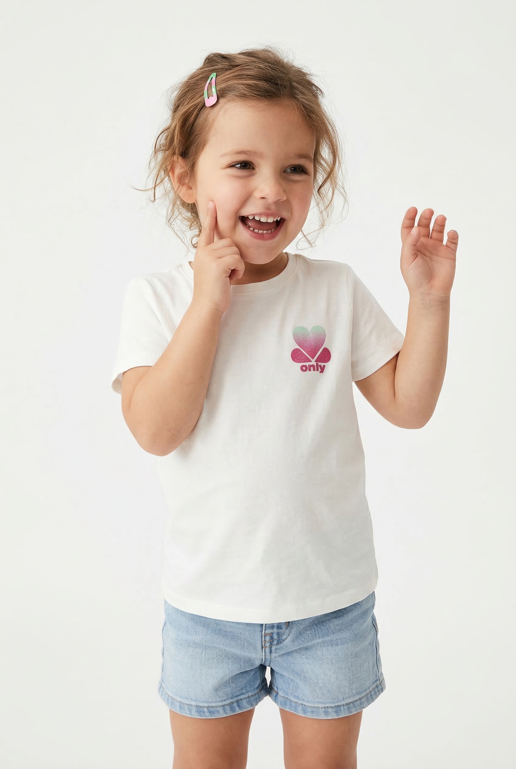 Image of KIDS ONLY T-Shirt "KOGNANA LIFE S/S TOP FR ZA JRS" Baumwolle, regular fit