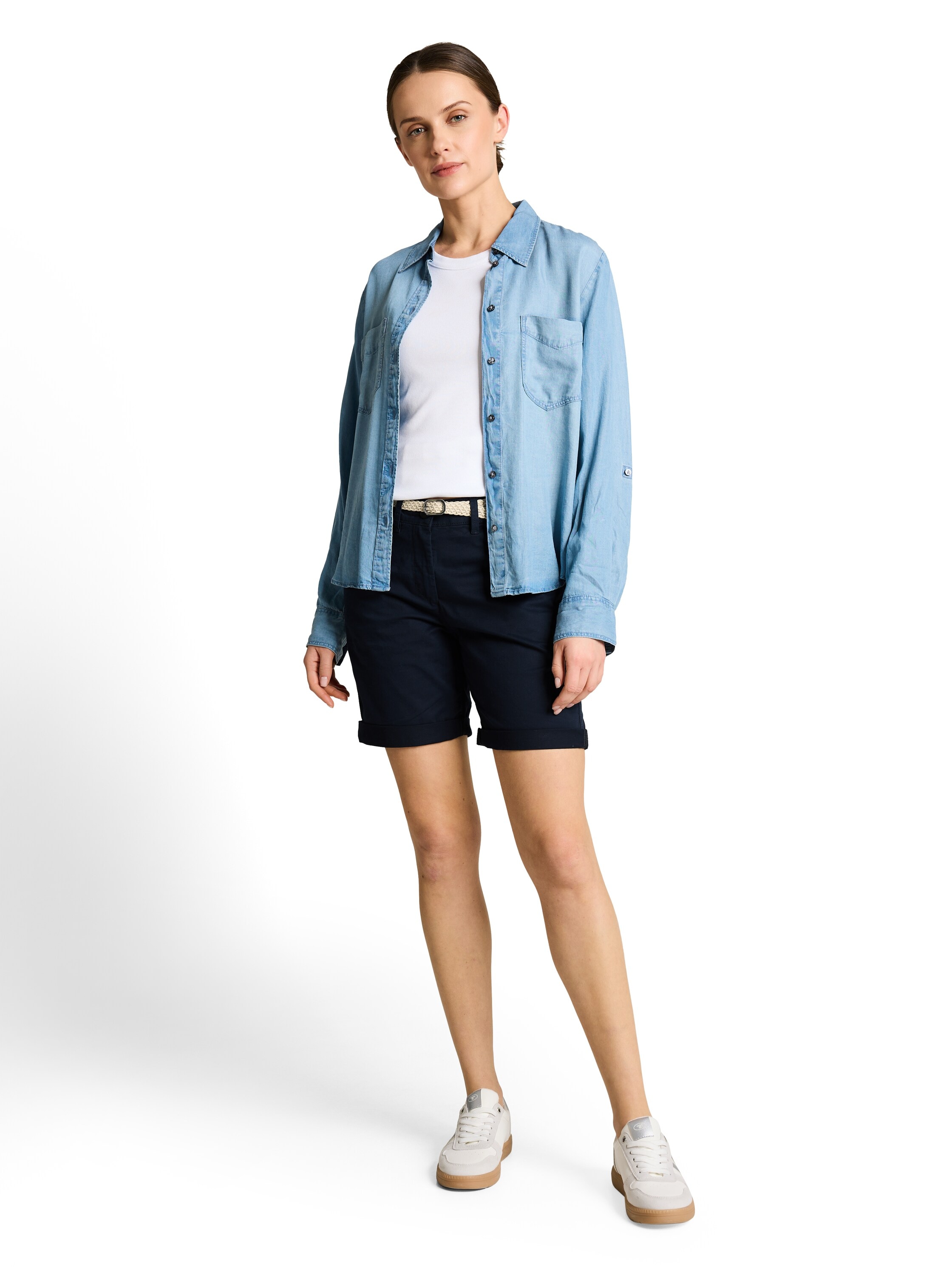 TOM TAILOR Short en chino »TOM TAILOR Chino Bermuda«  avec ceinture et stretch