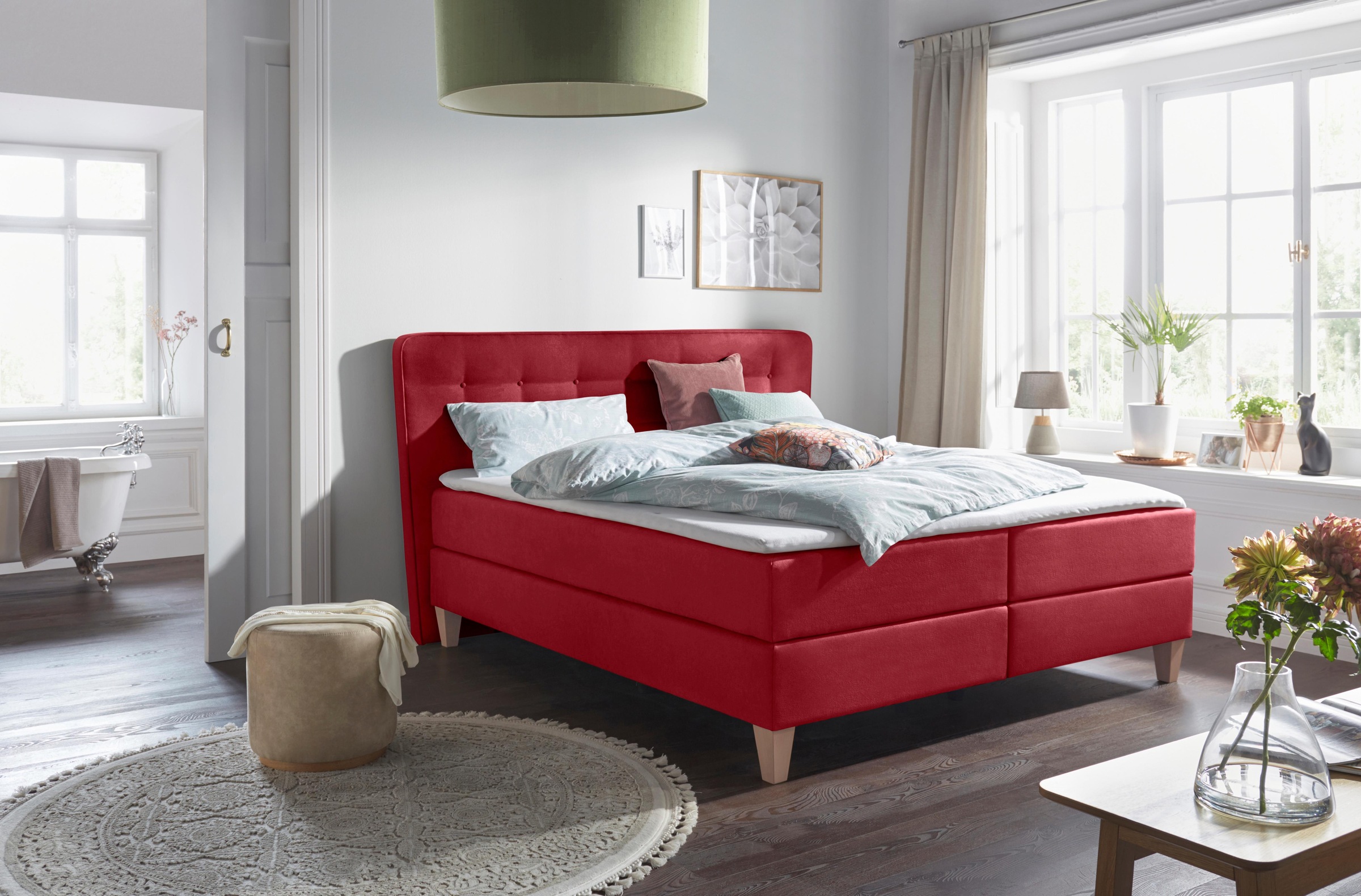Home affaire Boxspringbett »Ascola«, incl. Topper, 5, Breiten, 3 Ausführungen, 2 Härtegrade