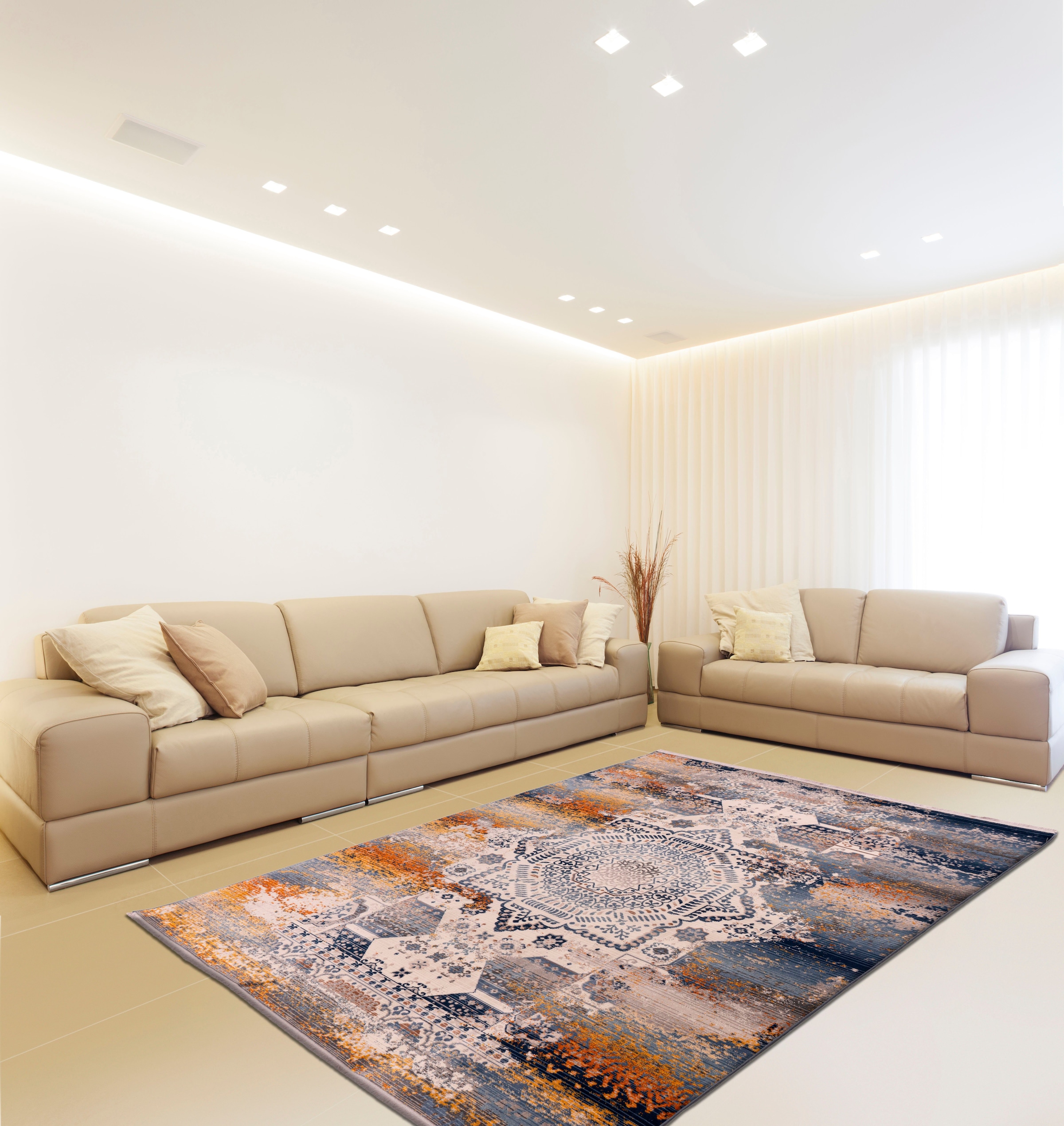 calo-deluxe Teppich »Valessa-909« rechteckig 5 mm Höhe Wohnzimmer