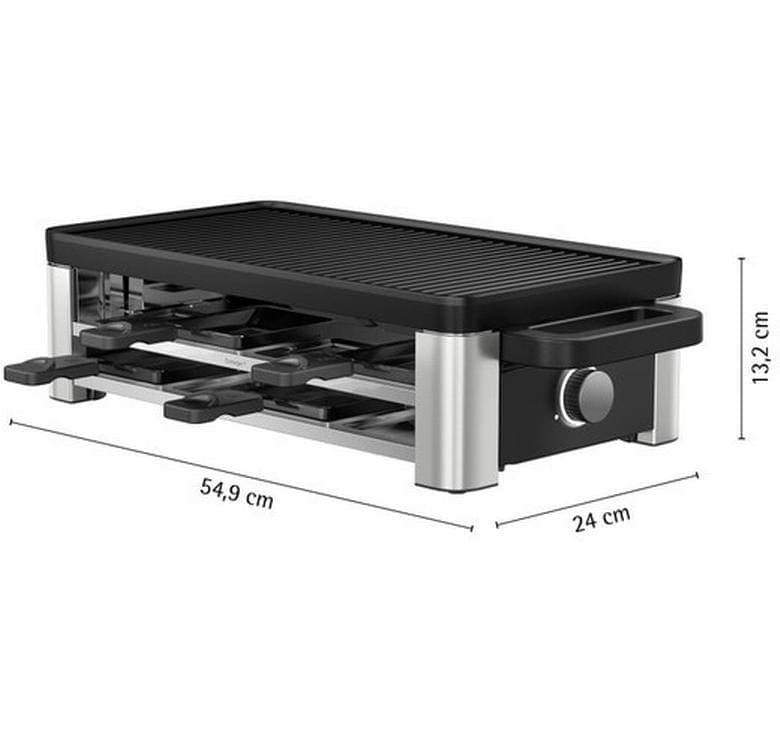 WMF Raclette »Lono Selection« 8 cuis Raclettepfännchen 1.500 W variable Temperatureinstellung, LED-Beleuchtung