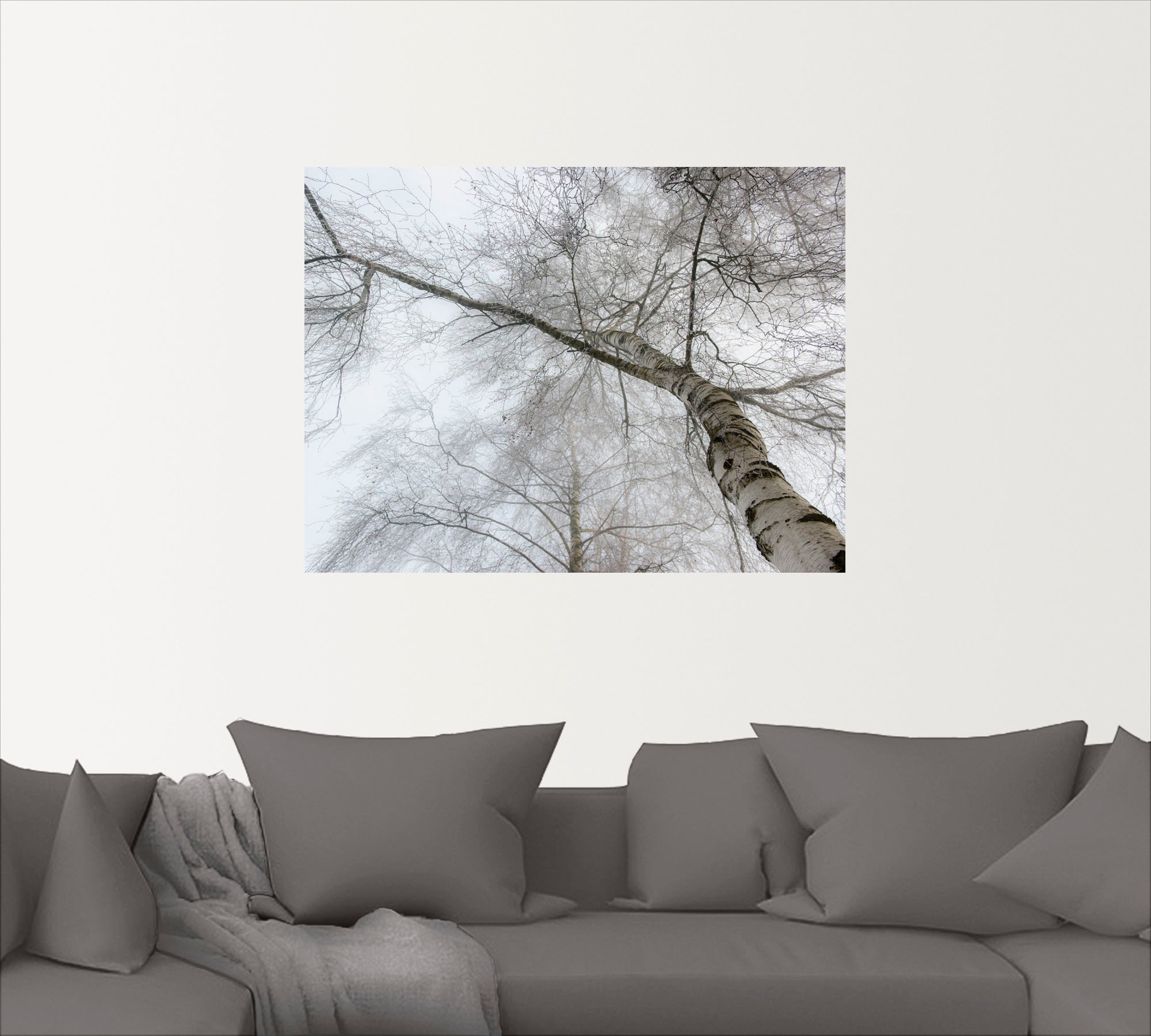 Artland Wandbild »Winter Birke«, Bäume, (1 St.), als Leinwandbild, Wandaufkleber in verschied. Grössen