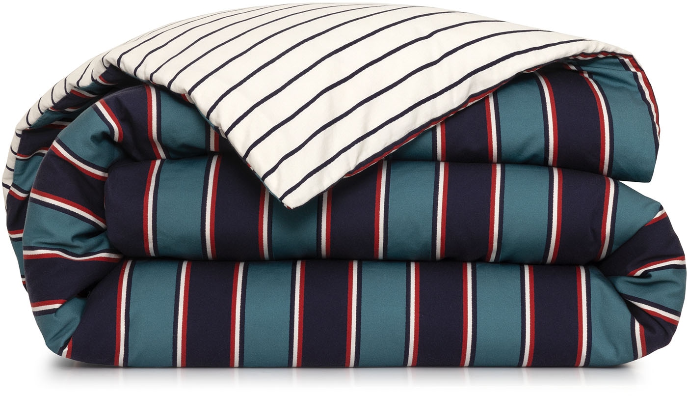 Lacoste Linge de lit réversible »LBOLD« 2 pièces à partir de la taille 135x200 cm, satin PREMIUM, design rayé, 100% coton