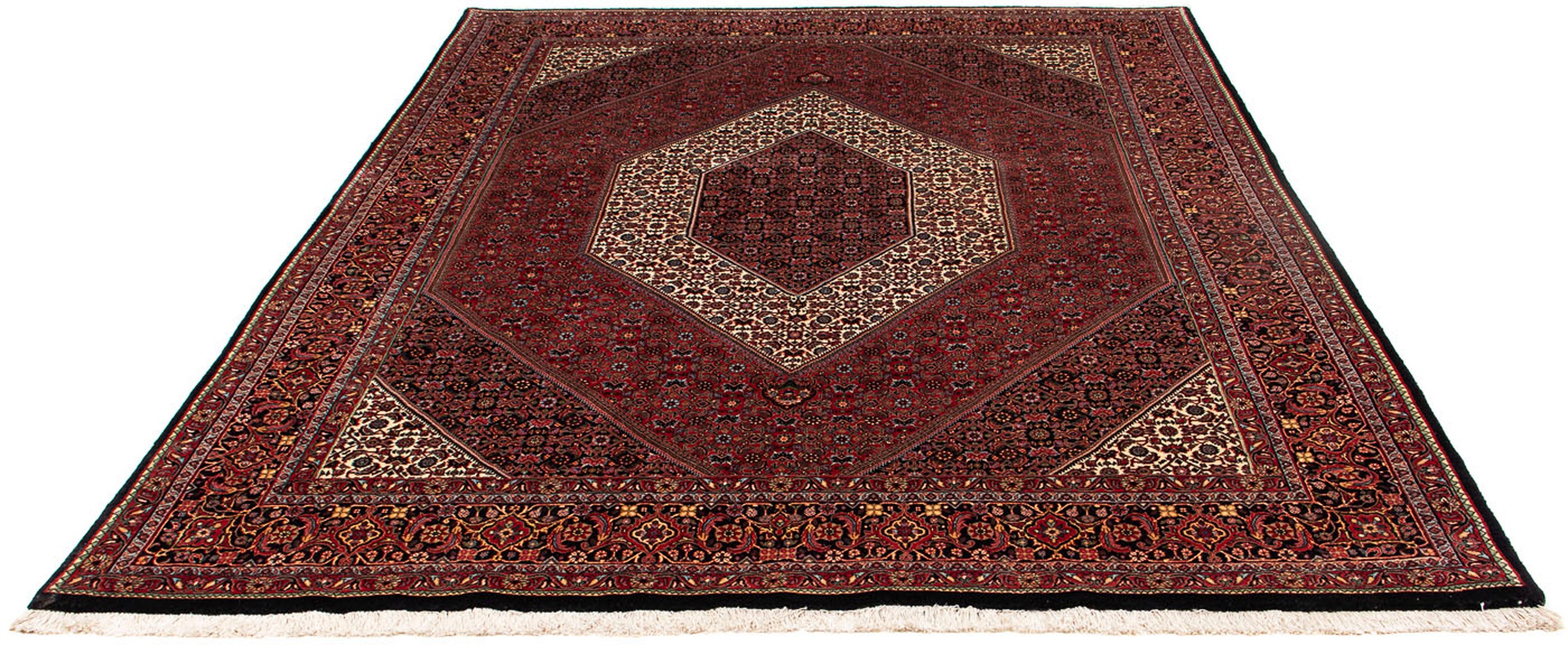 Image of morgenland Orientteppich »Perser - Bidjar - 253 x 200 cm - dunkelrot«, rechteckig, 15 mm Höhe, Wohnzimmer, Handgeknüpft, Einzelstück mit Zertifikat bei Ackermann Versand Schweiz