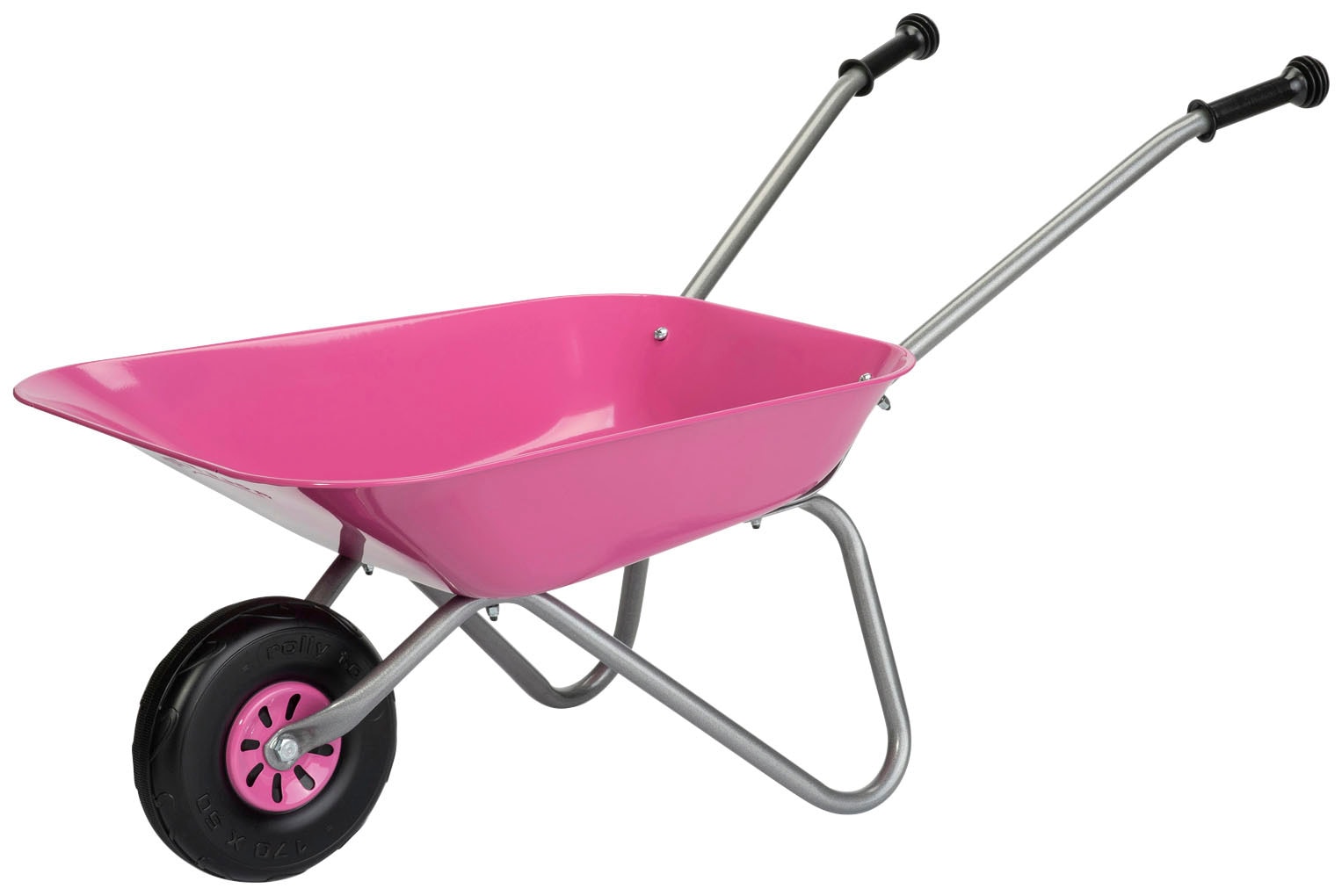 Image of rolly toys Schubkarre "rollyMetallschubkarre, silber/pink" für Kinder; Made in Europe