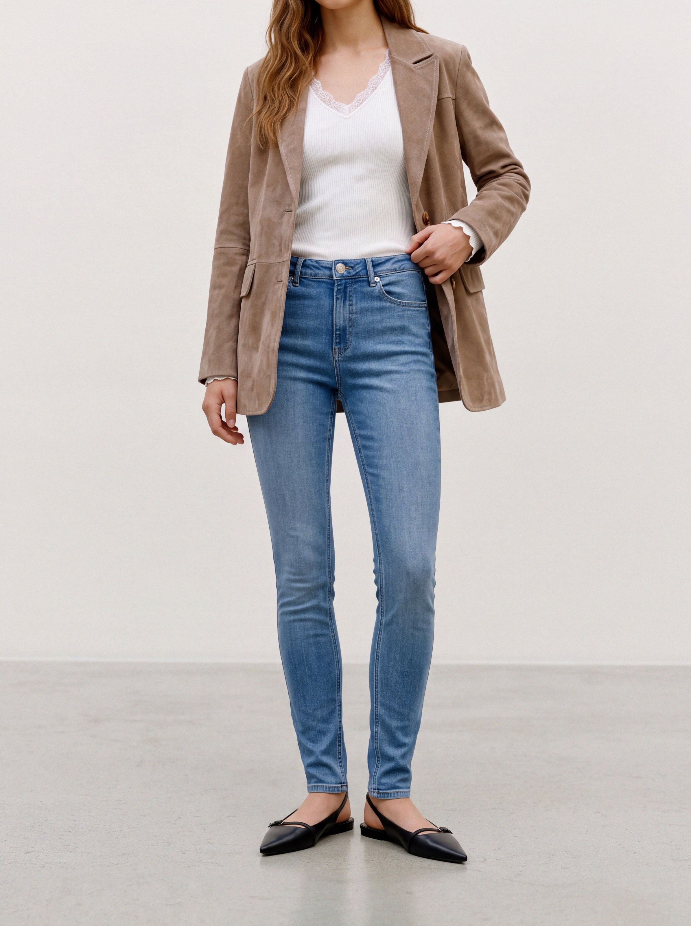 Image of Vero Moda Skinny-fit-Jeans "VMPOLLY MR SKINNY JEANS RA3089 NOOS" Baumwollmischung, skinny fit