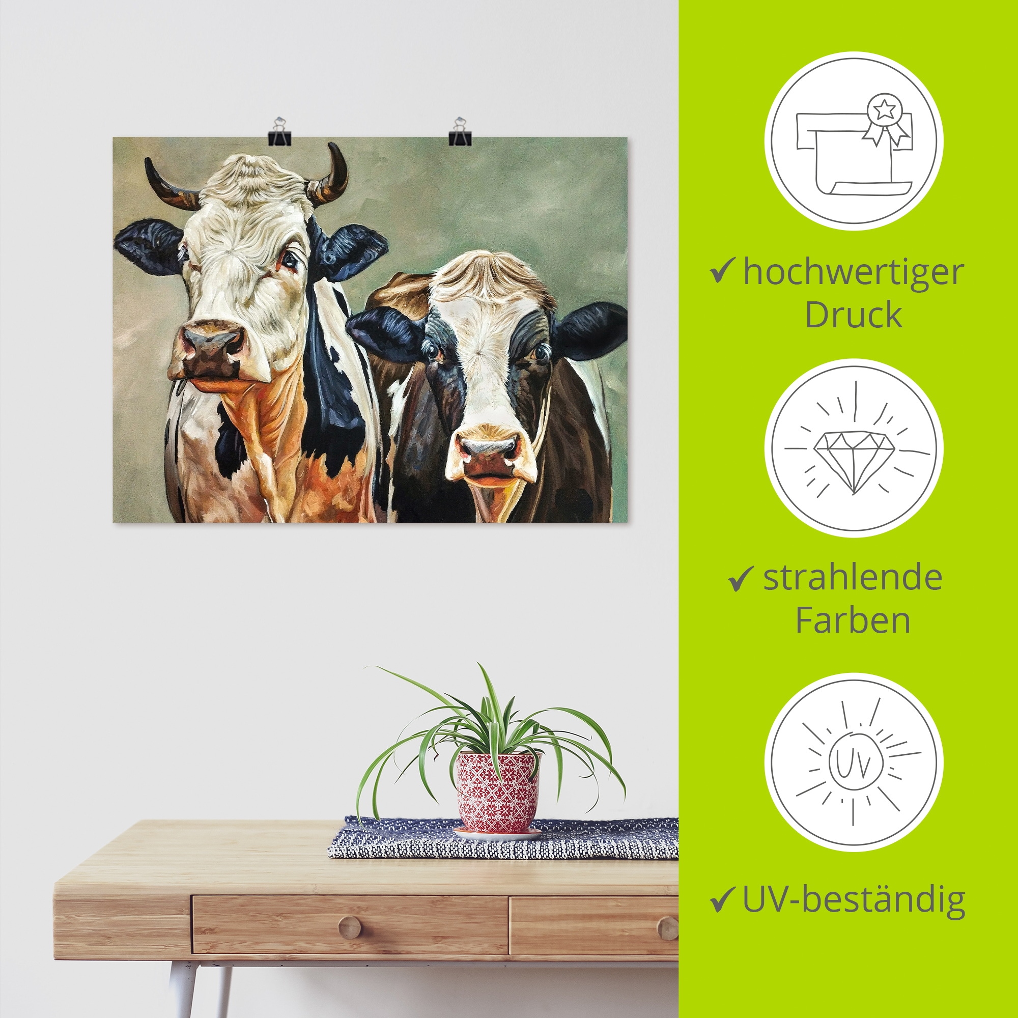 Artland Wandbild »Moo-Ment« Kuhbilder 1 Stk. tlg. als Alubild, Leinwandbild, Poster, Wandaufkleber in verschied. Grössen