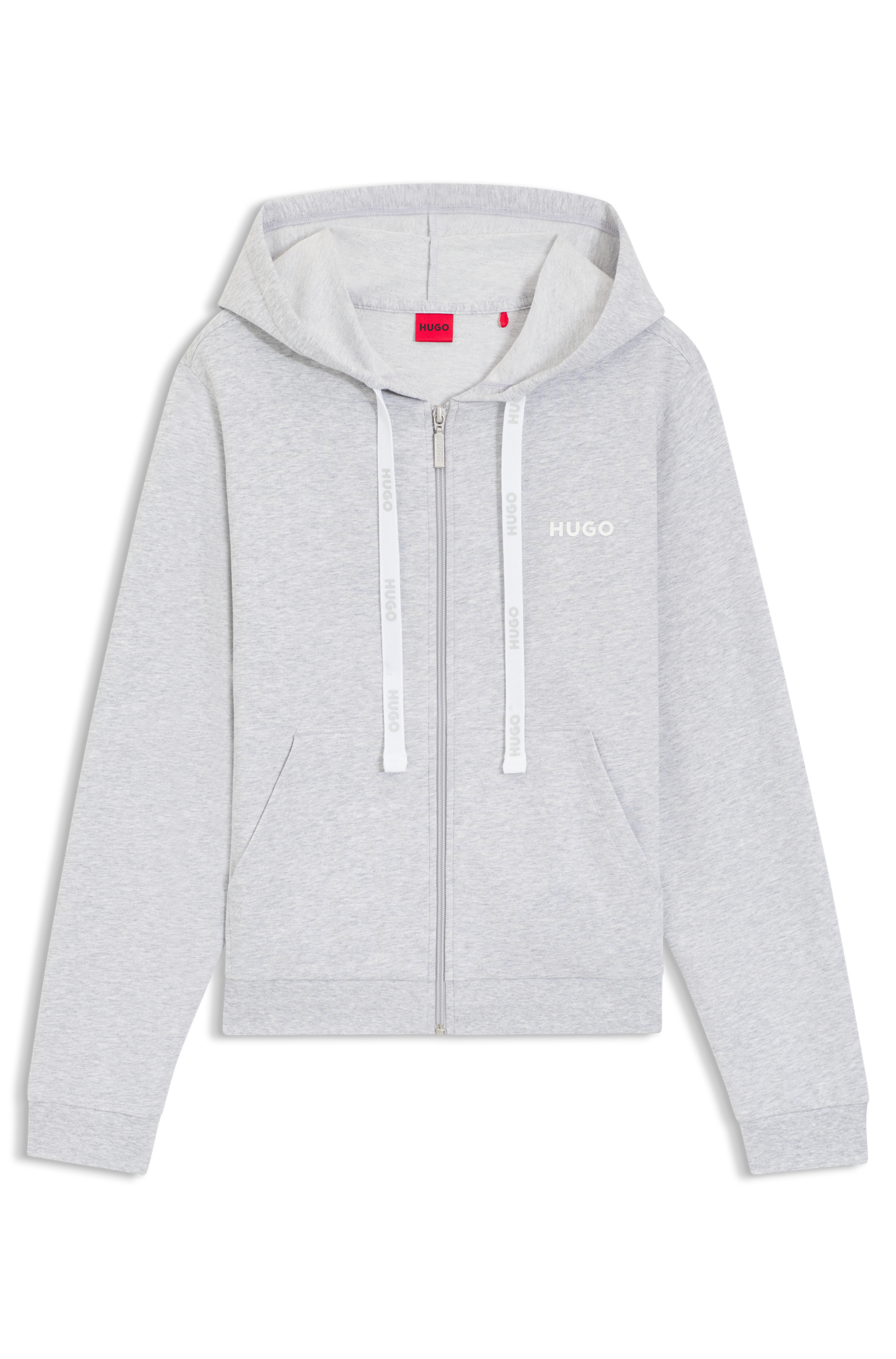 HUGO Underwear Veste sweat Kapuze, Reissverschluss, gerade geschnitten