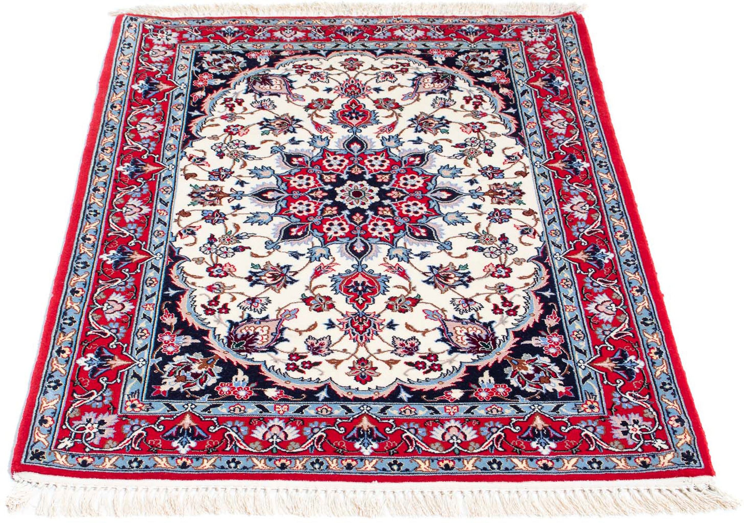 Image of morgenland Orientteppich »Perser - Isfahan - Premium - 115 x 84 cm - rot«, rechteckig, 6 mm Höhe, Wohnzimmer, Handgeknüpft, Einzelstück mit Zertifikat bei Ackermann Versand Schweiz