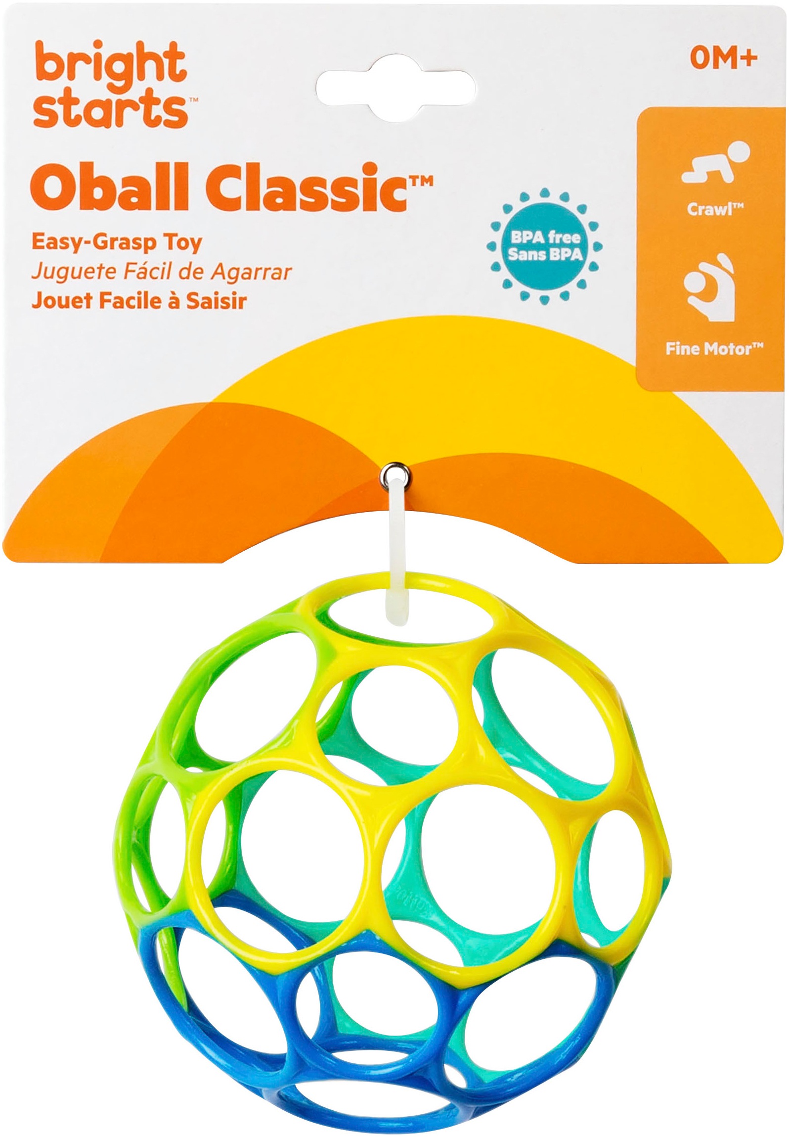 Bright Starts Jouet de préhension »Oball Classic™ Easy-Grasp Toy - Rot/Blau/Grün/Gelb«