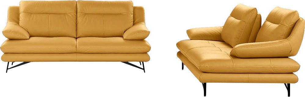 CALIA ITALIA 2,5-places »Cezanne, italienisches Design trifft erstklassigen Sitzkomfort, Leder« canapé design élégant en cuirs particulièrement durables et faciles d'entretien