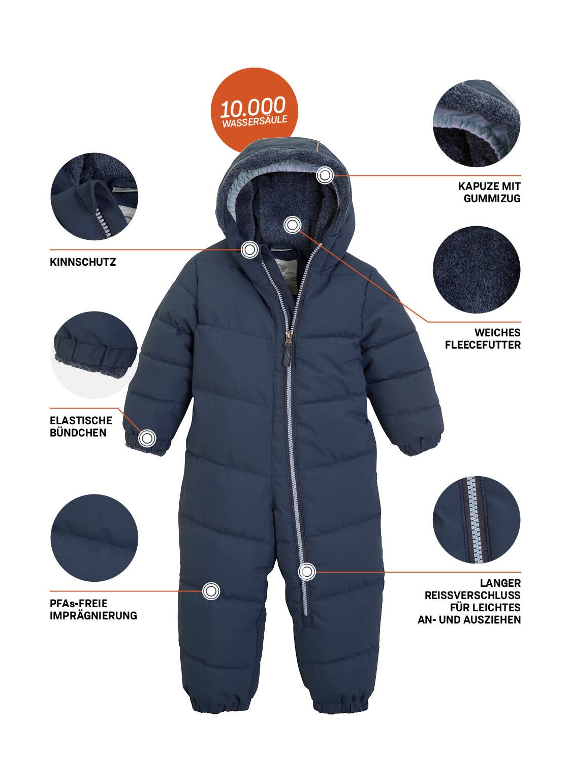 first instinct by killtec Overall »FIOW 32 MNS ONPC«, Wind- und wasserabweisender Schneeanzug, innen warmes Teddyfleece