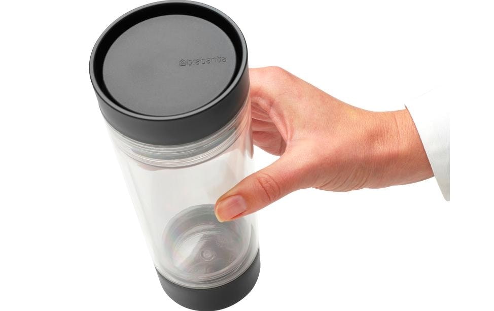 Brabantia Thermobecher »Make & Take 360 ml, Dunkelgrau/Transparent«