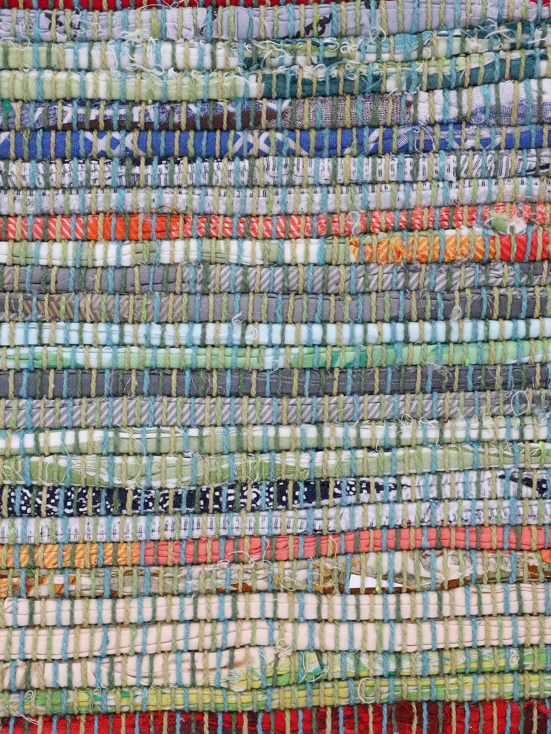 carpetfine Teppich »Kelim Chindi, Wendeteppich«, rechteckig, 6 mm Höhe, handgewebt, Fleckerlteppich mit Fransen, auch vielen in Läufergrössen
