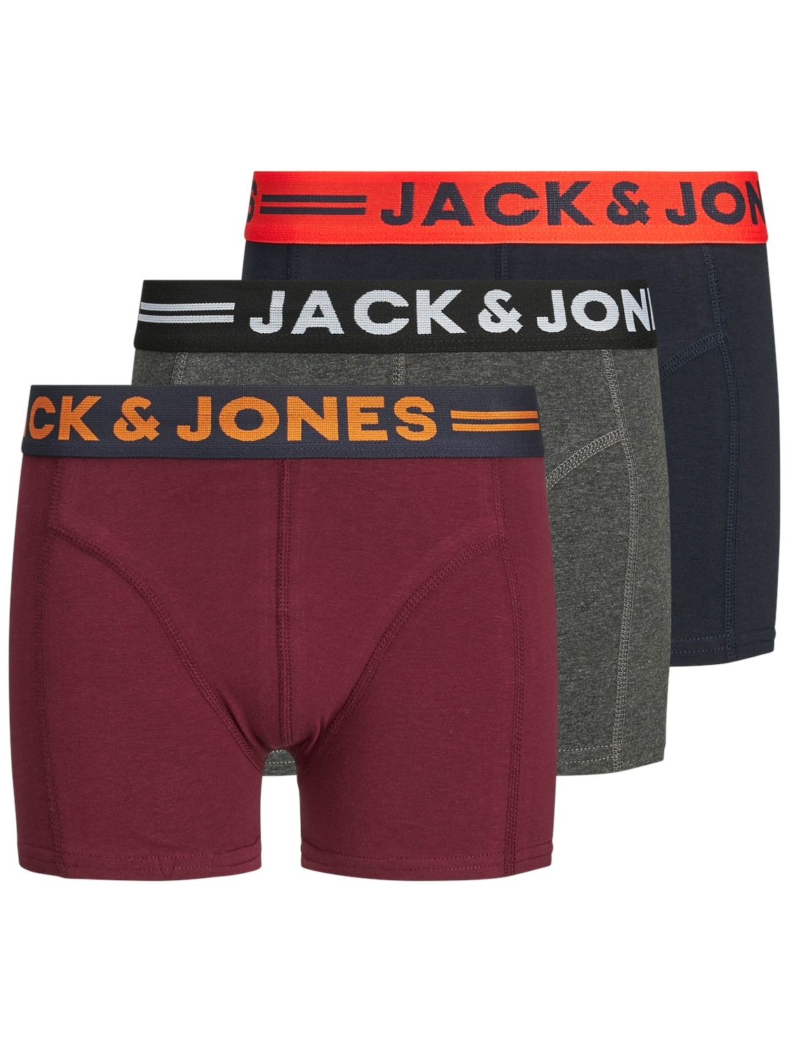 Image of Jack & Jones Junior Trunk "JACLICHFIELD eng anliegend, mit Stretchbund" Packung, 3 Stk. unifarben, casual, eng, Jersey, Rundhals
