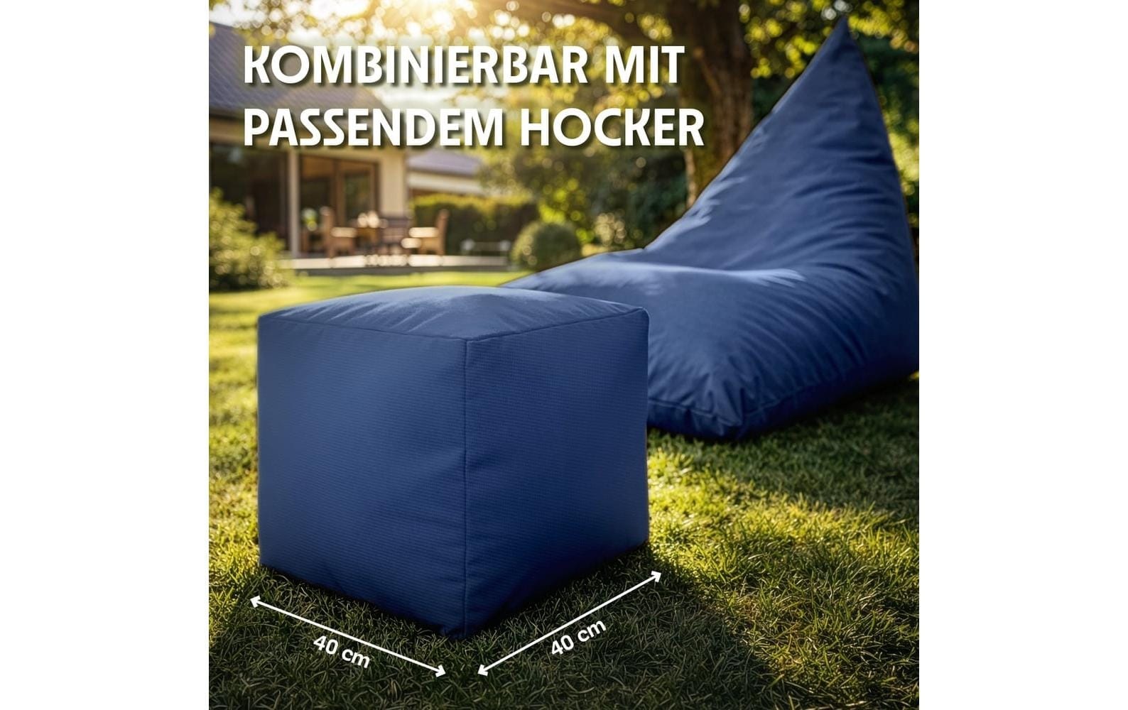 Urbanara Sitzsack »Basic-Outdoor Triangle, 300 l«