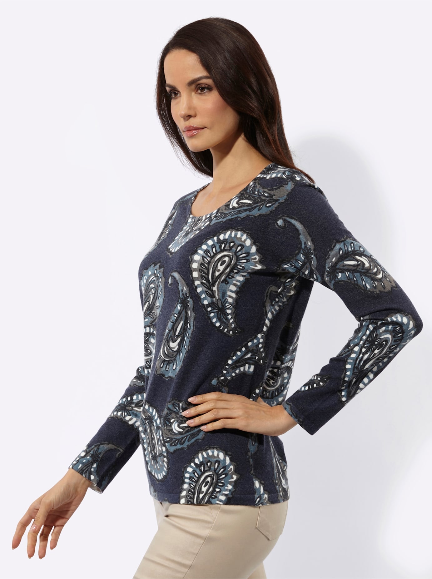 creation L Strickpullover »Druck-Pullover«
