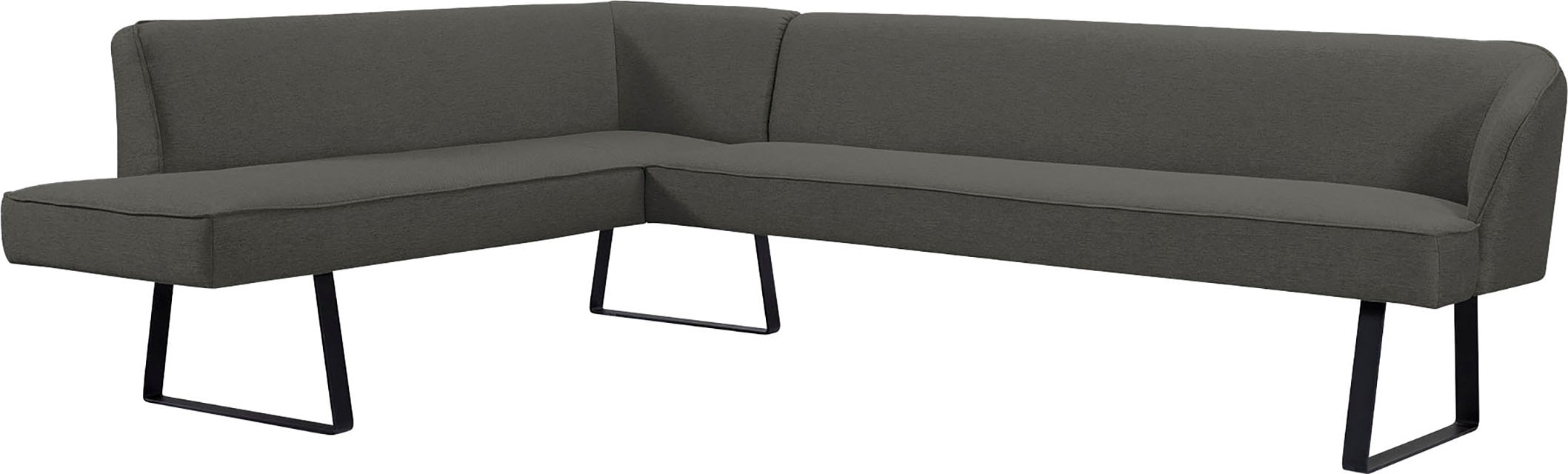 exxpo - sofa fashion Eckbank »Americano«, mit Keder und Metallfüssen, Bezug in verschiedenen Qualitäten