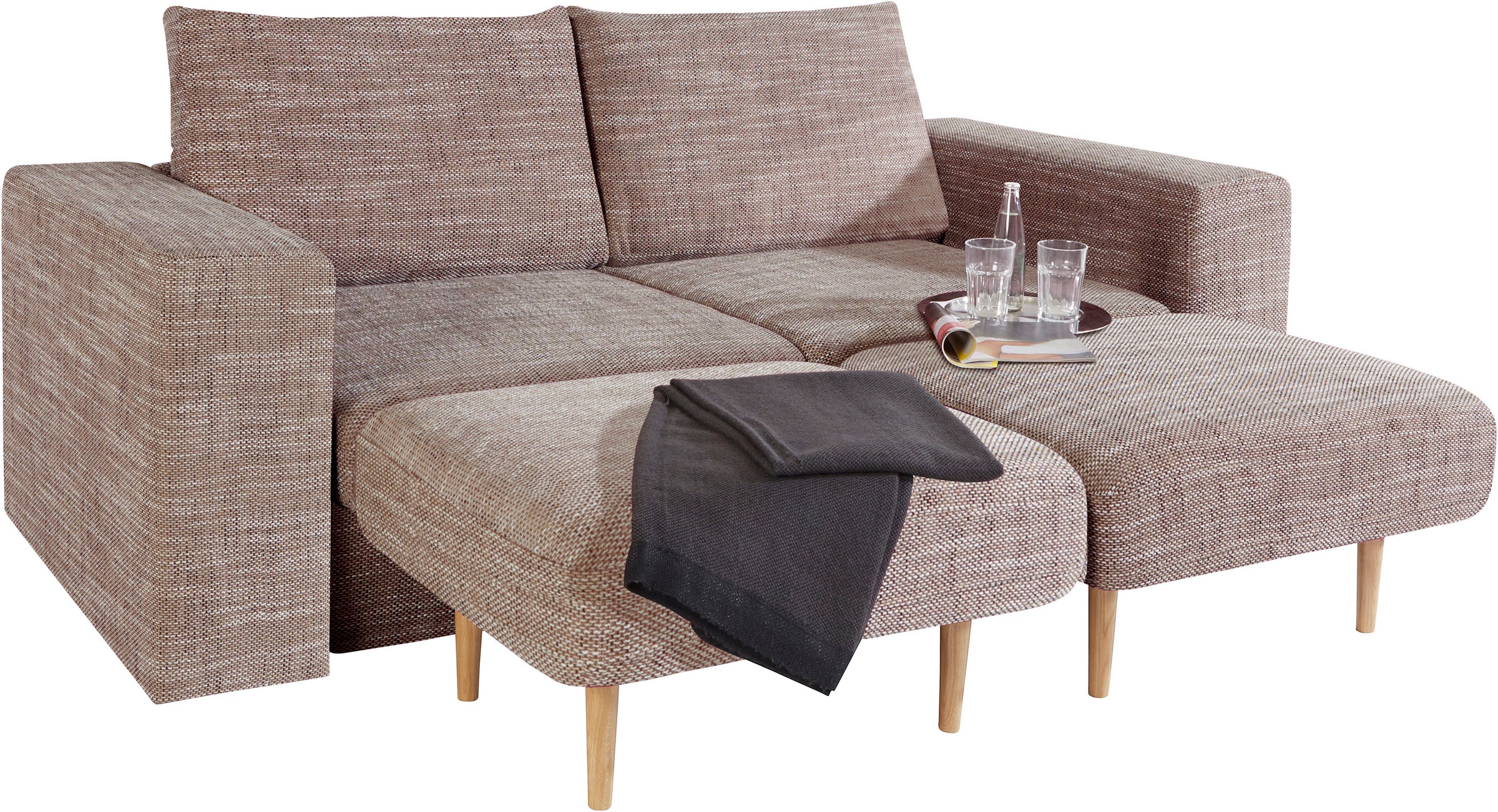 LOOKS by Wolfgang Joop 3-Sitzer »Looksv«, Verwandlungssofa: aus Sofa wird Sofa mit 2 Hockern