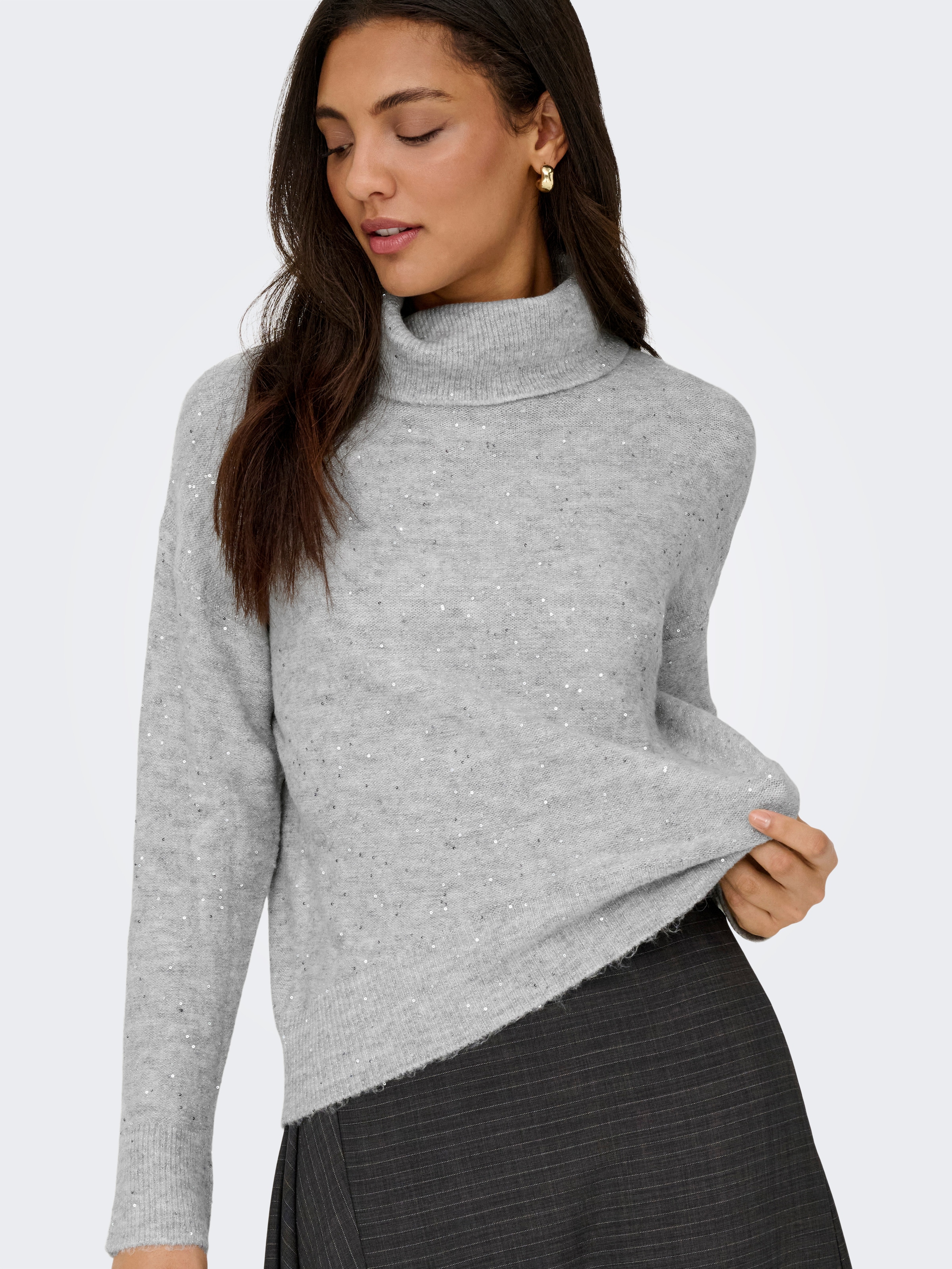 ONLY Pull à col roulé »ONLARIZONA LS SEQUINS ROLLNECK PULL KNT«