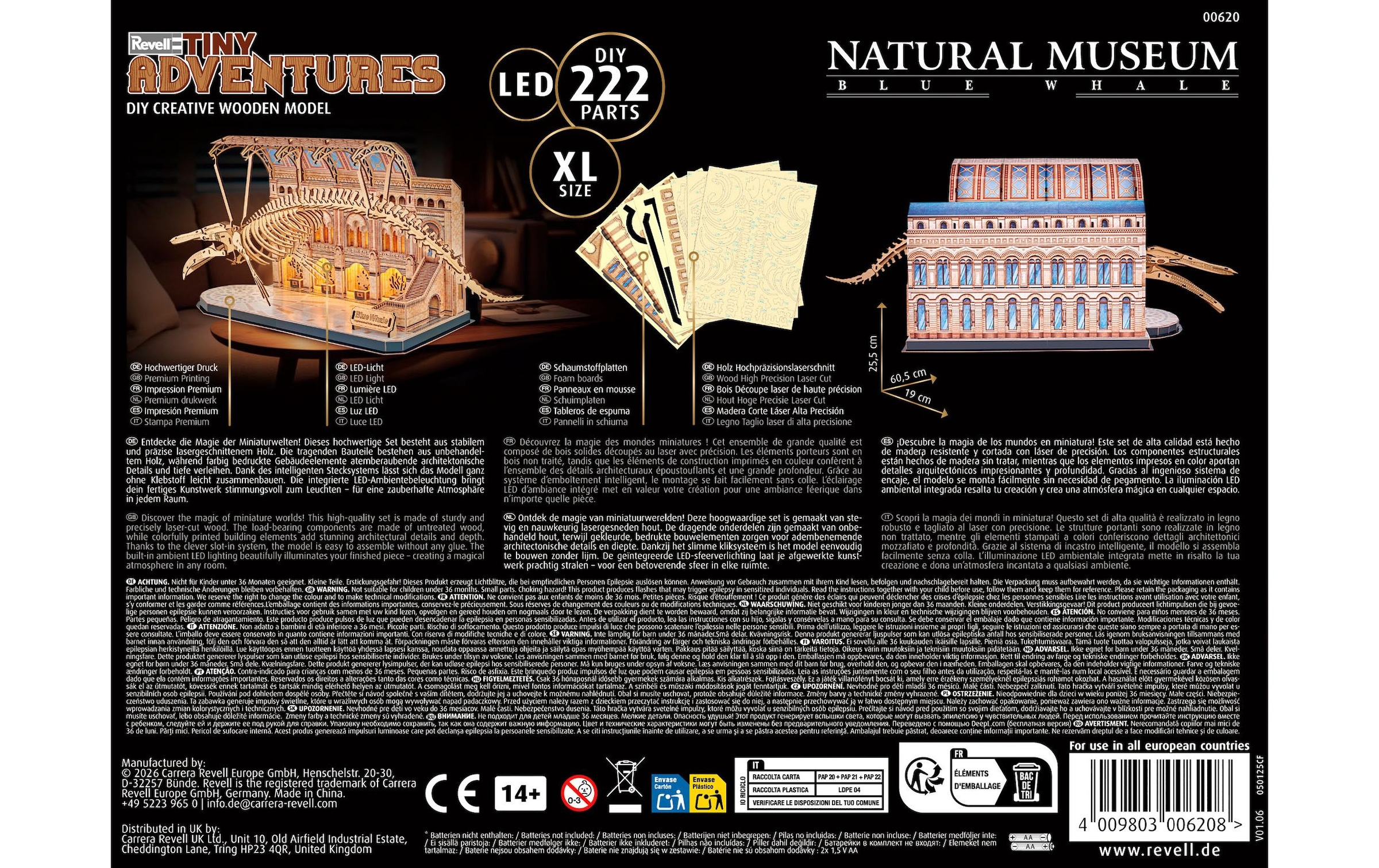 Revell® Modellbausatz »Tiny Adventures – Natural Museum Blue Whale Miniatur«