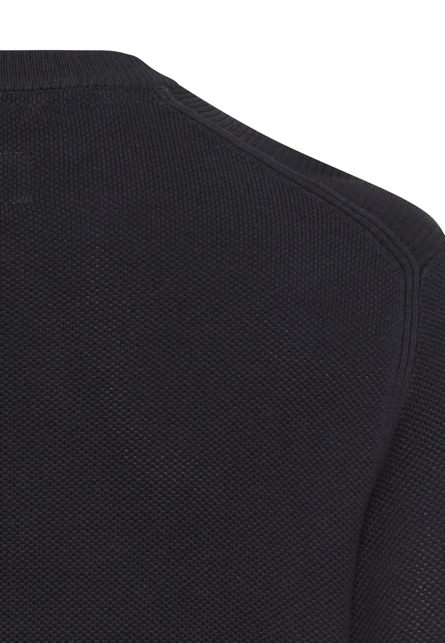 camel active Pull en tricot unifarben und aus reiner Baumwolle