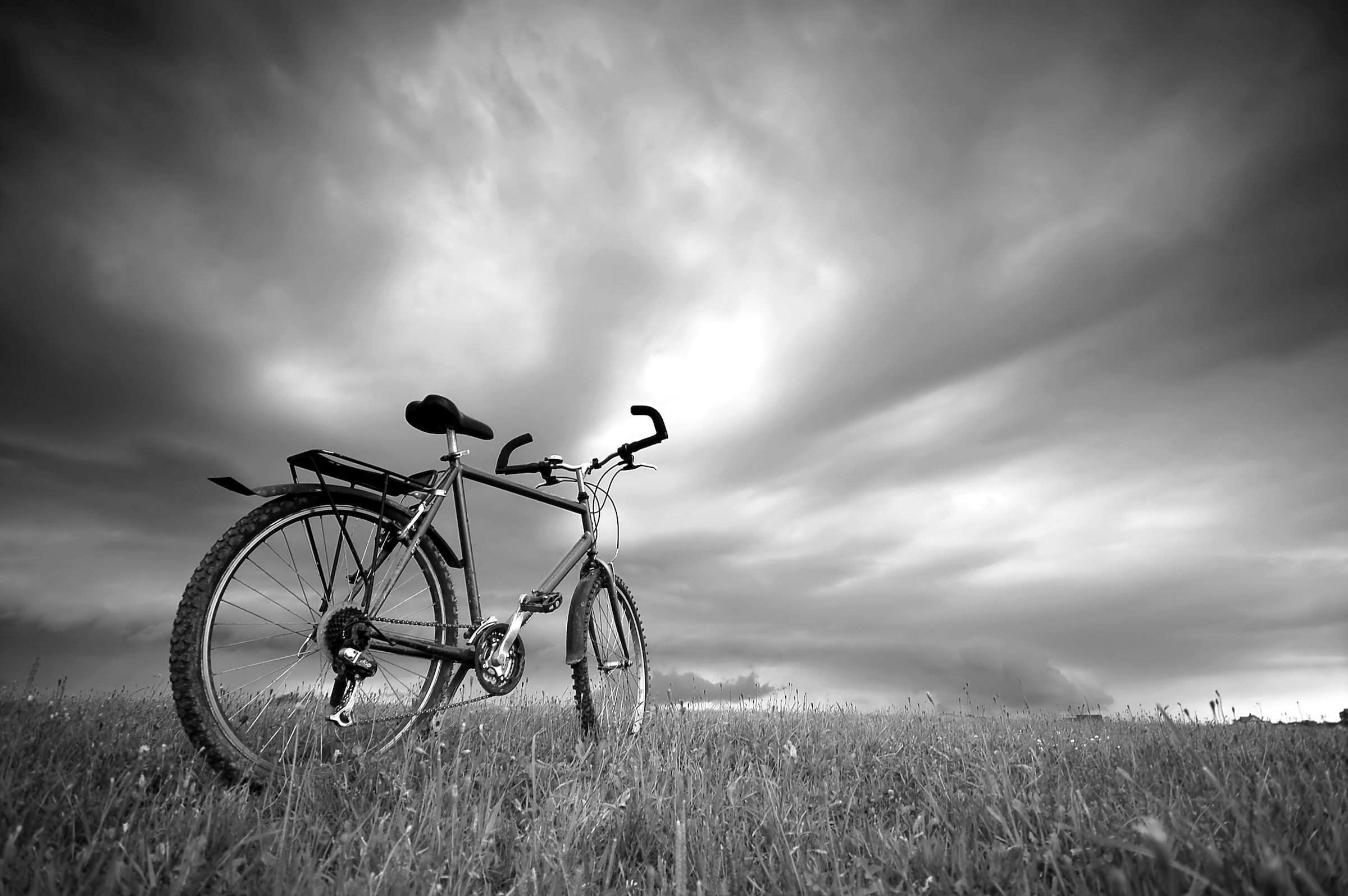 Image of Papermoon Fototapete "Fahrrad Schwarz & Weiss"