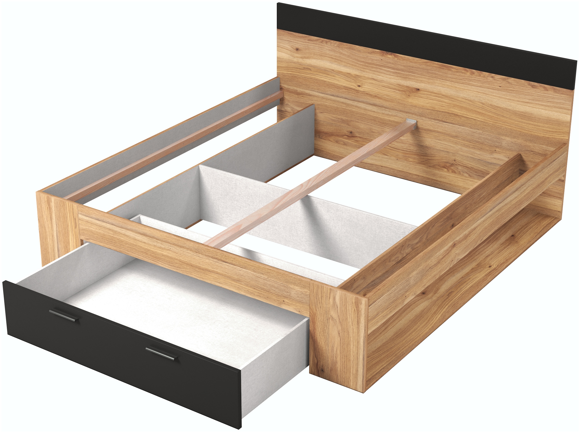 Home affaire Ensemble de chambre à coucher »Faweza,Set 4-St(Bett 180 cm, 2xNako, Schwebetürenschrank)« Komplettschlafzimmer, viel Stauraum